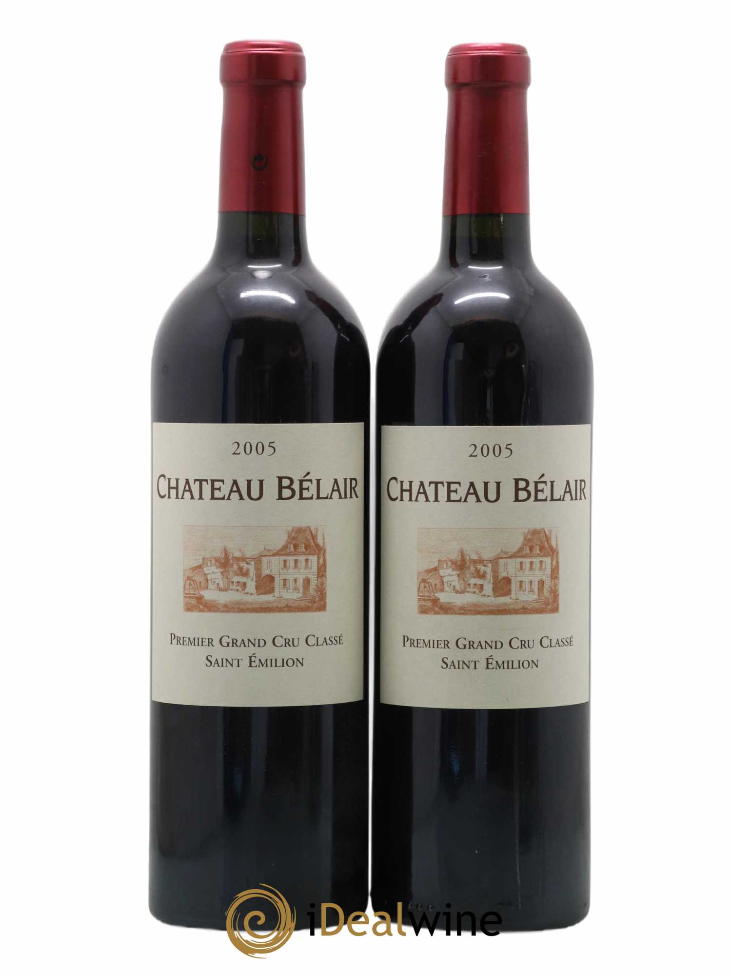 Château Belair (Belair-Monange) 1er Grand Cru Classé B 2005 - Lot de 2 bouteilles - 0