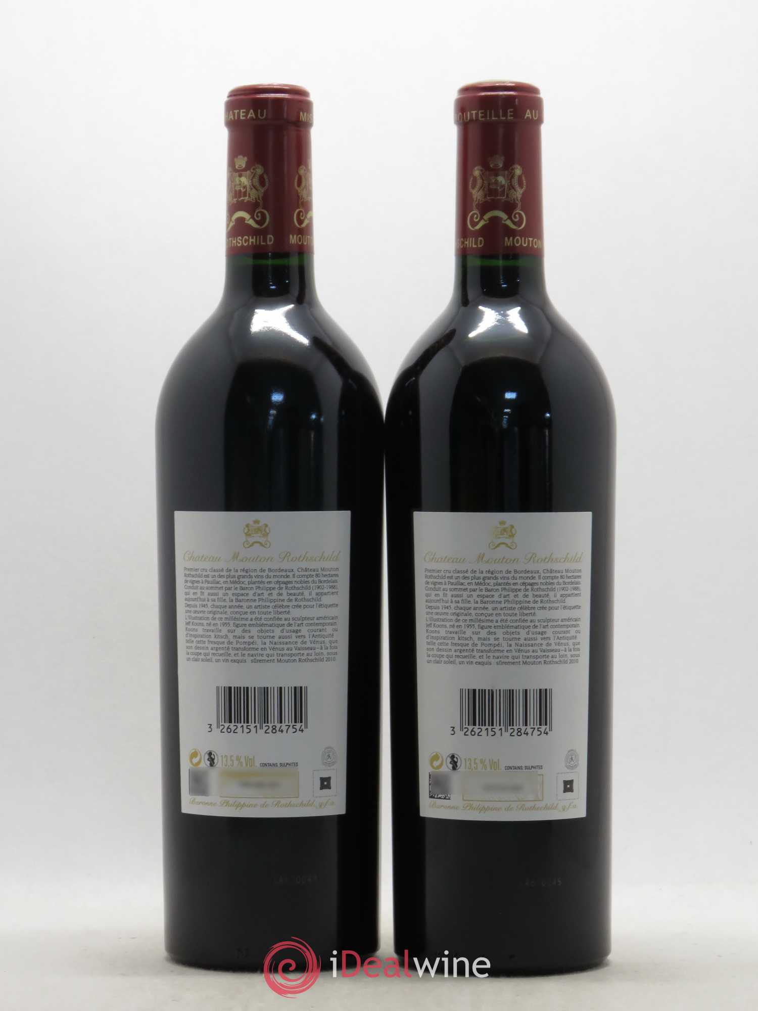 Château Mouton Rothschild 1er Grand Cru Classé 2010 - Lot de 2 bouteilles - 1