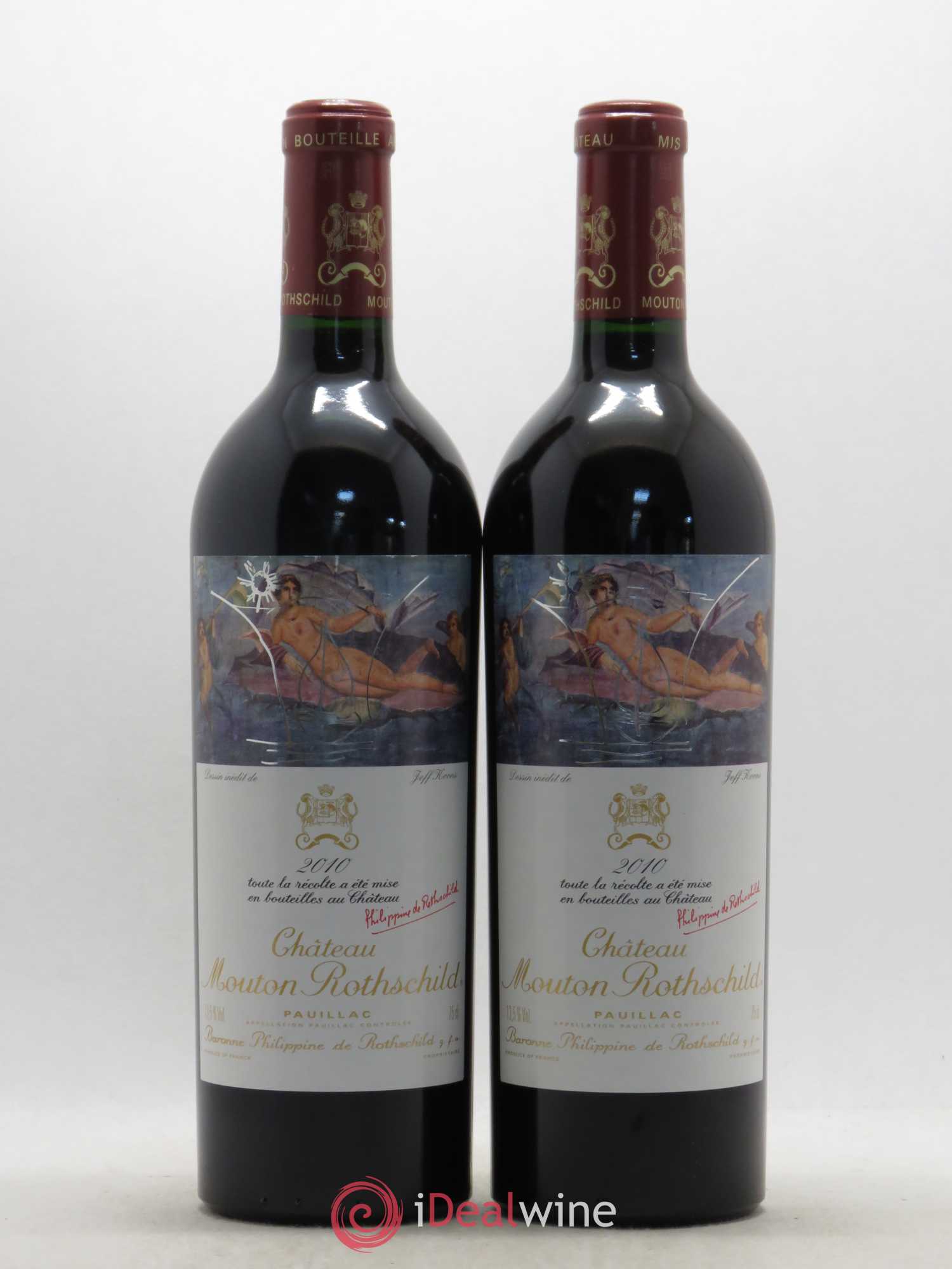 Château Mouton Rothschild 1er Grand Cru Classé 2010 - Lot de 2 bouteilles - 0