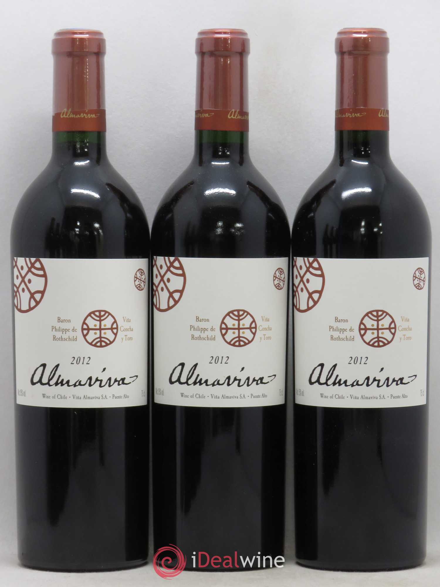 Chili Almaviva Baron P. de Rothschild Concha y Toro 2012 - Lot de 6 bouteilles - 1