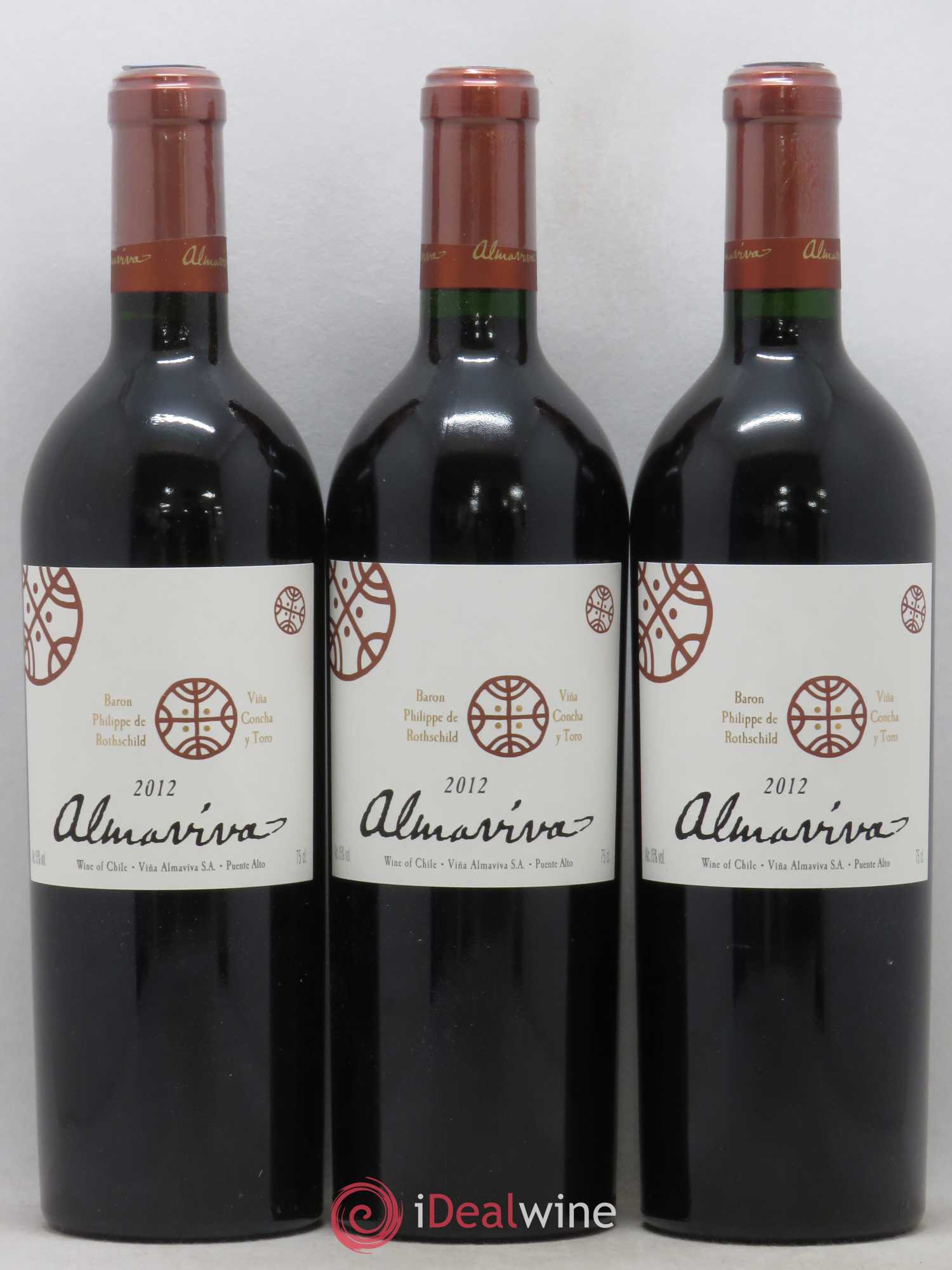 Chili Almaviva Baron P. de Rothschild Concha y Toro 2012 - Lot de 6 bouteilles - 2