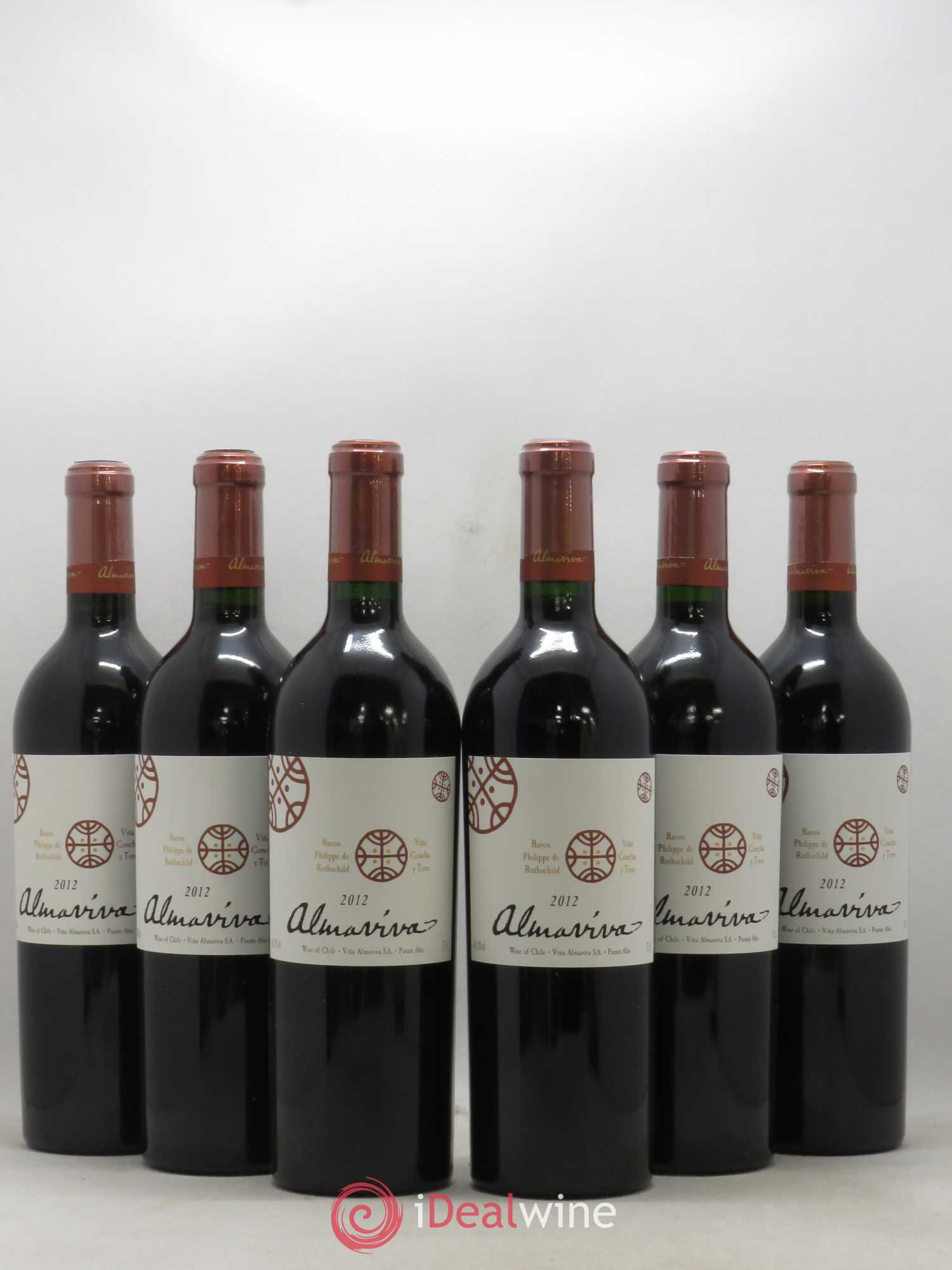 Chili Almaviva Baron P. de Rothschild Concha y Toro 2012 - Lot de 6 bouteilles - 0