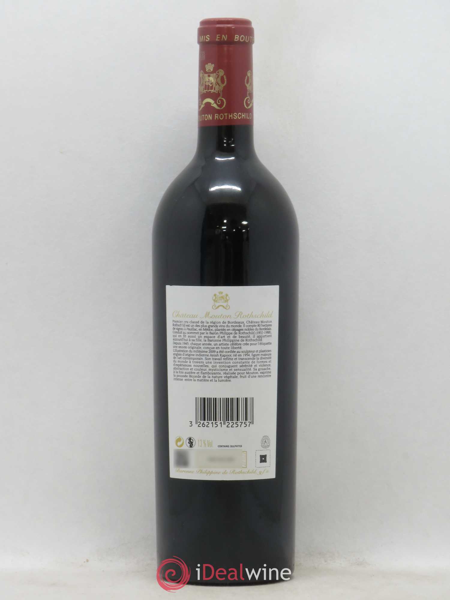 Château Mouton Rothschild 1er Grand Cru Classé 2009 - Lot de 1 bouteille - 1
