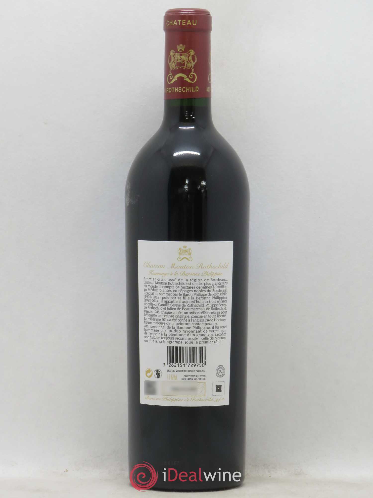Château Mouton Rothschild 1er Grand Cru Classé 2014 - Lot de 1 bouteille - 1