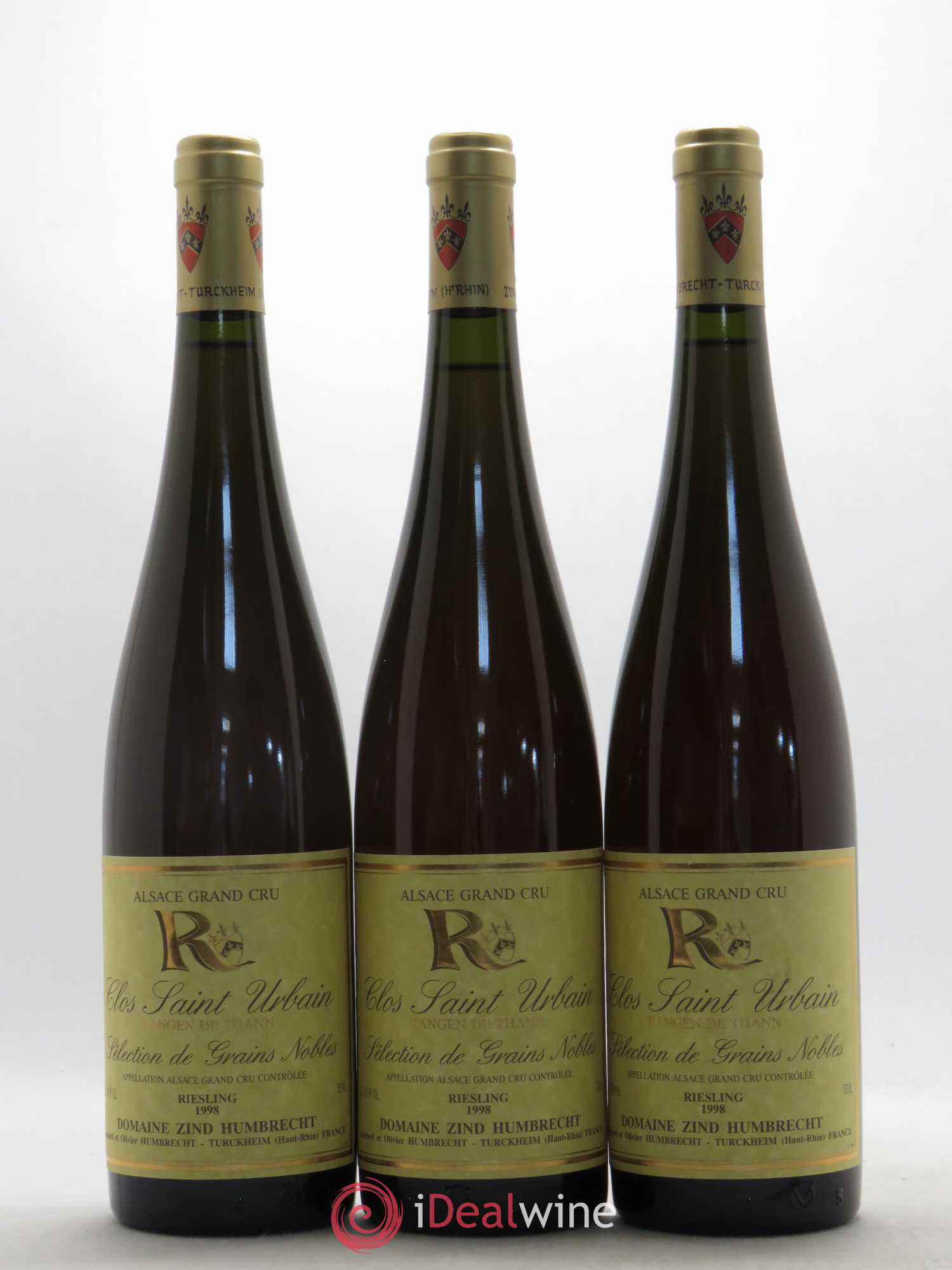 Riesling Sélection de Grains Nobles Grand Cru Rangen de Thann Domaine Zind Humbrecht 1998 - Lotto di 3 bottiglie - 0