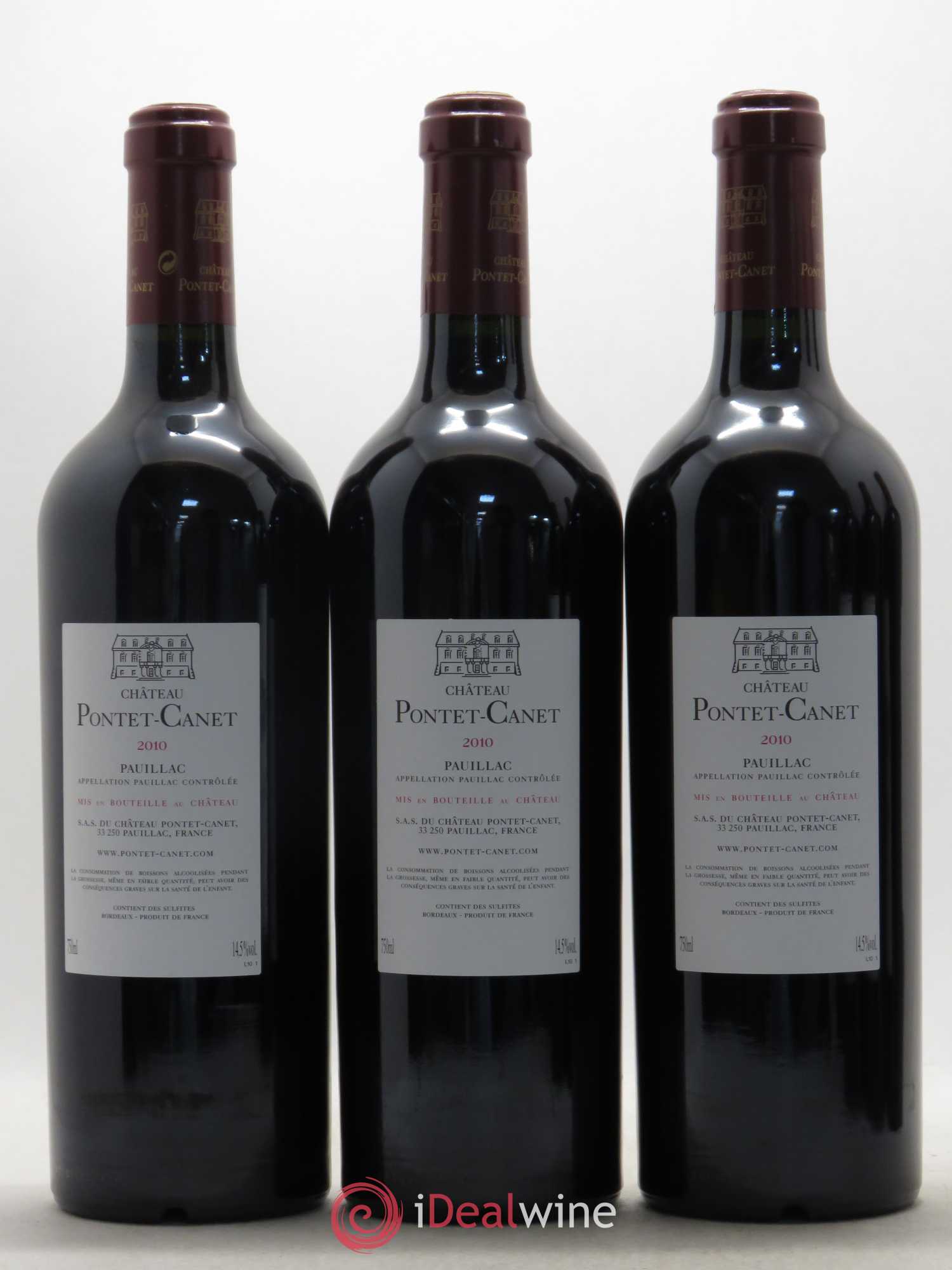 Château Pontet Canet 5ème Grand Cru Classé 2010 - Lot de 6 bouteilles - 3