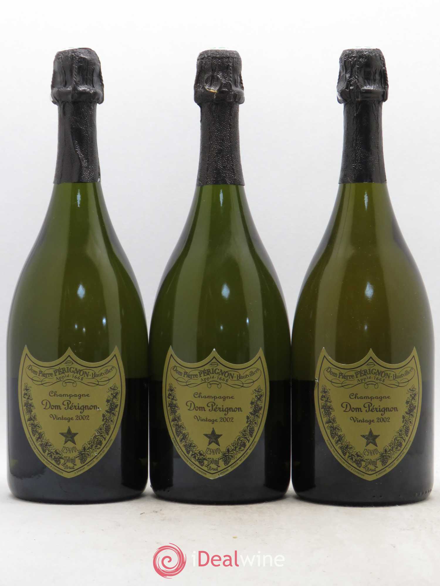 Brut Dom Pérignon 2002 - Lot de 3 bouteilles - 0