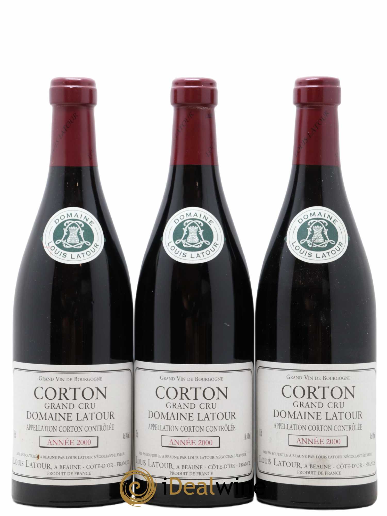 Corton Grand Cru Louis Latour 2000 - Lot de 3 bouteilles - 0