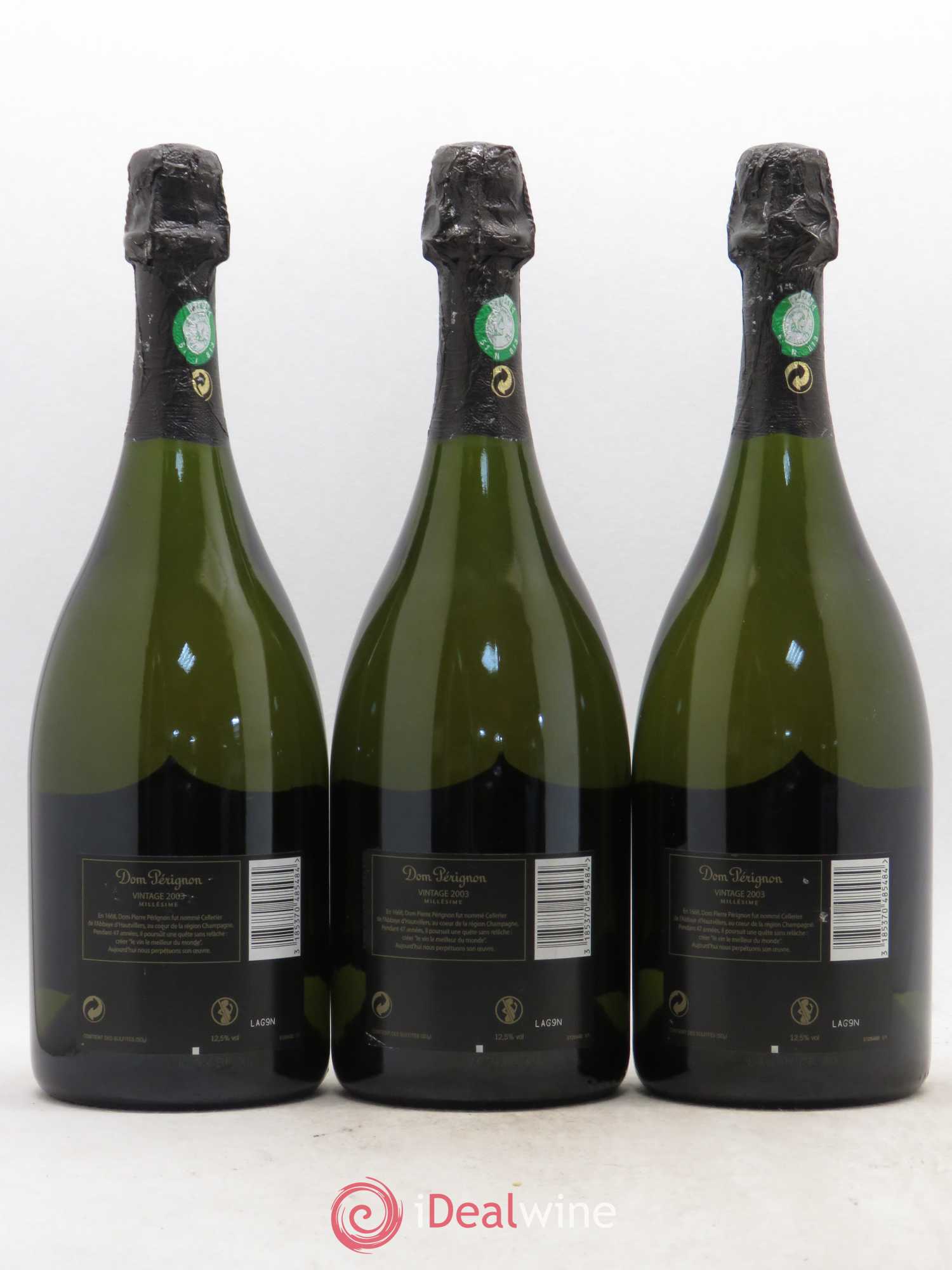 Brut Dom Pérignon 2003 - Lot de 3 bouteilles - 1