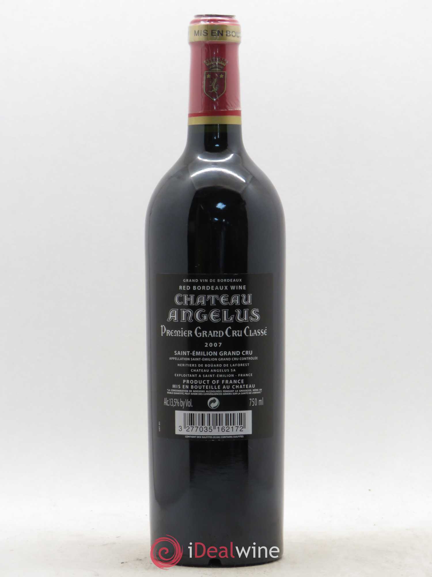 Château Angélus 1er Grand Cru Classé A 2007 - Lot de 1 bouteille - 1