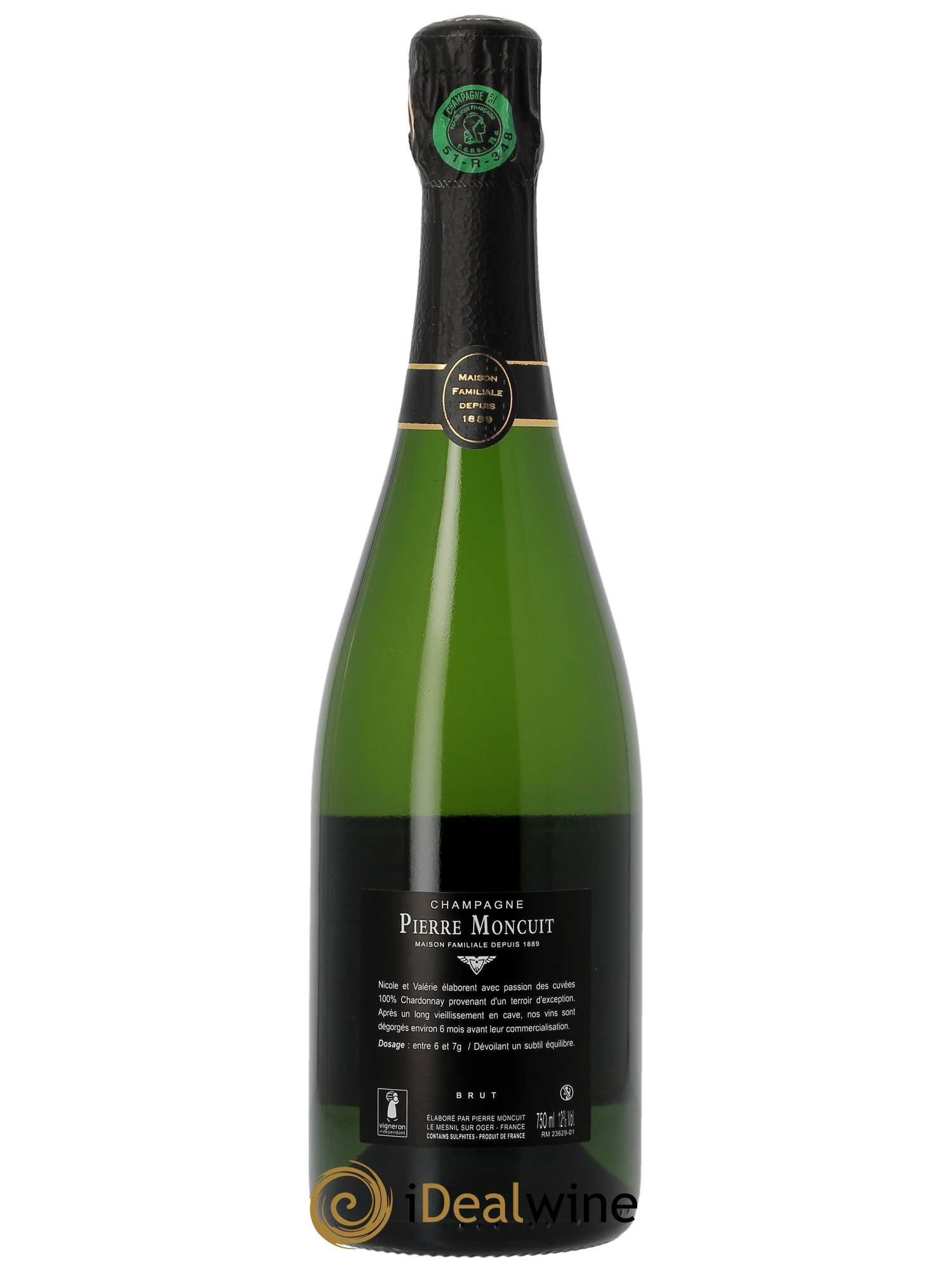 Blanc de Blancs Brut Hugues de Coulmet Pierre Moncuit - Lot de 1 bouteille - 1