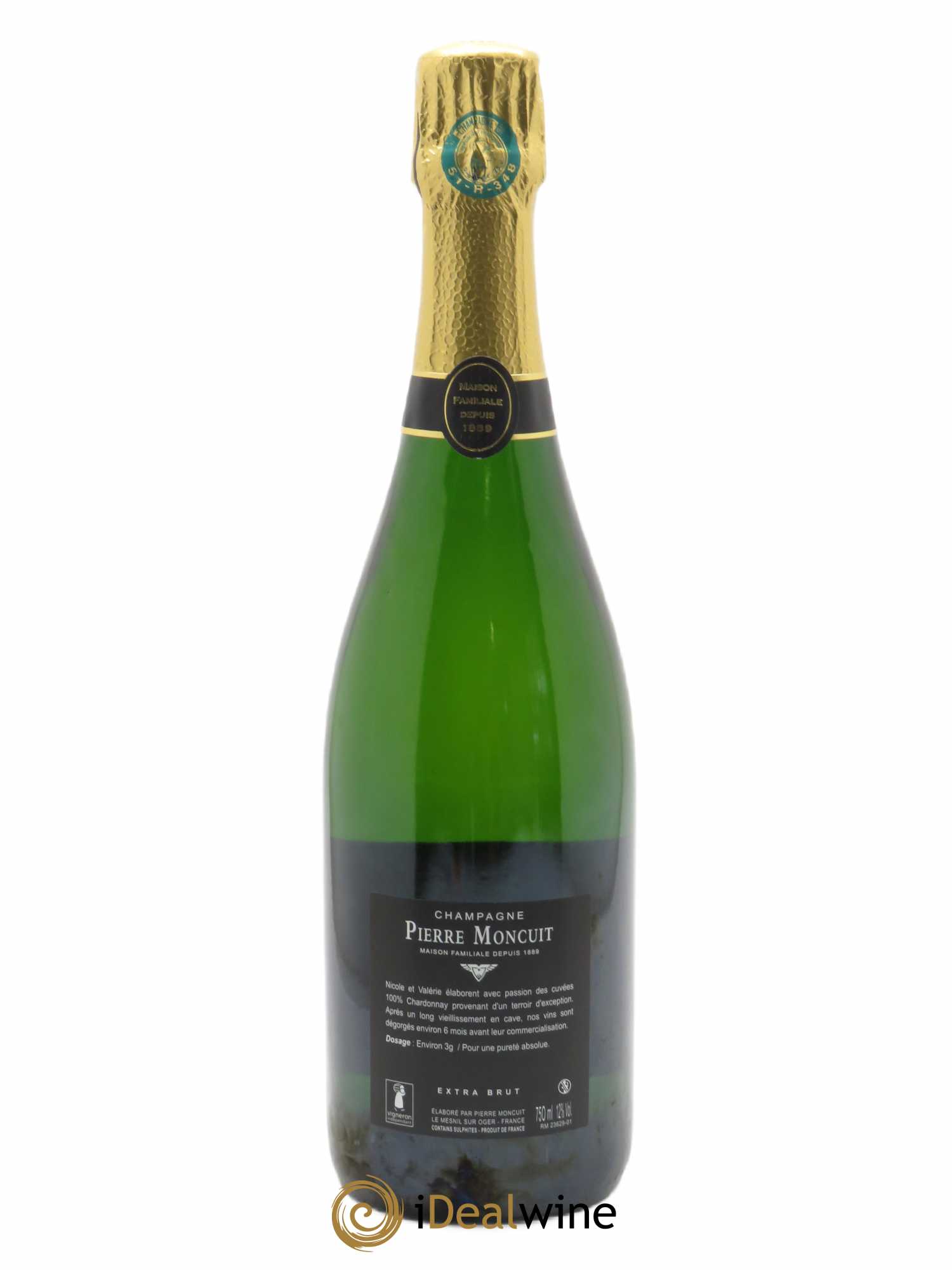 Blanc de Blancs Grand Cru Extra-Brut Millésimé Pierre Moncuit 2008 - Lot de 1 bouteille - 1