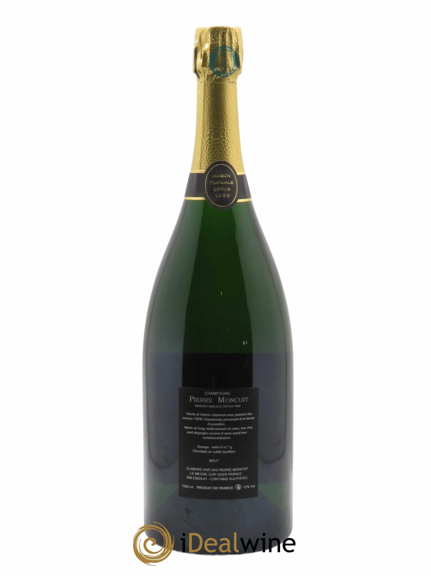 Blanc de Blancs Grand Cru Brut Millésimé Pierre Moncuit 2008 - Lot de 1 magnum - 1