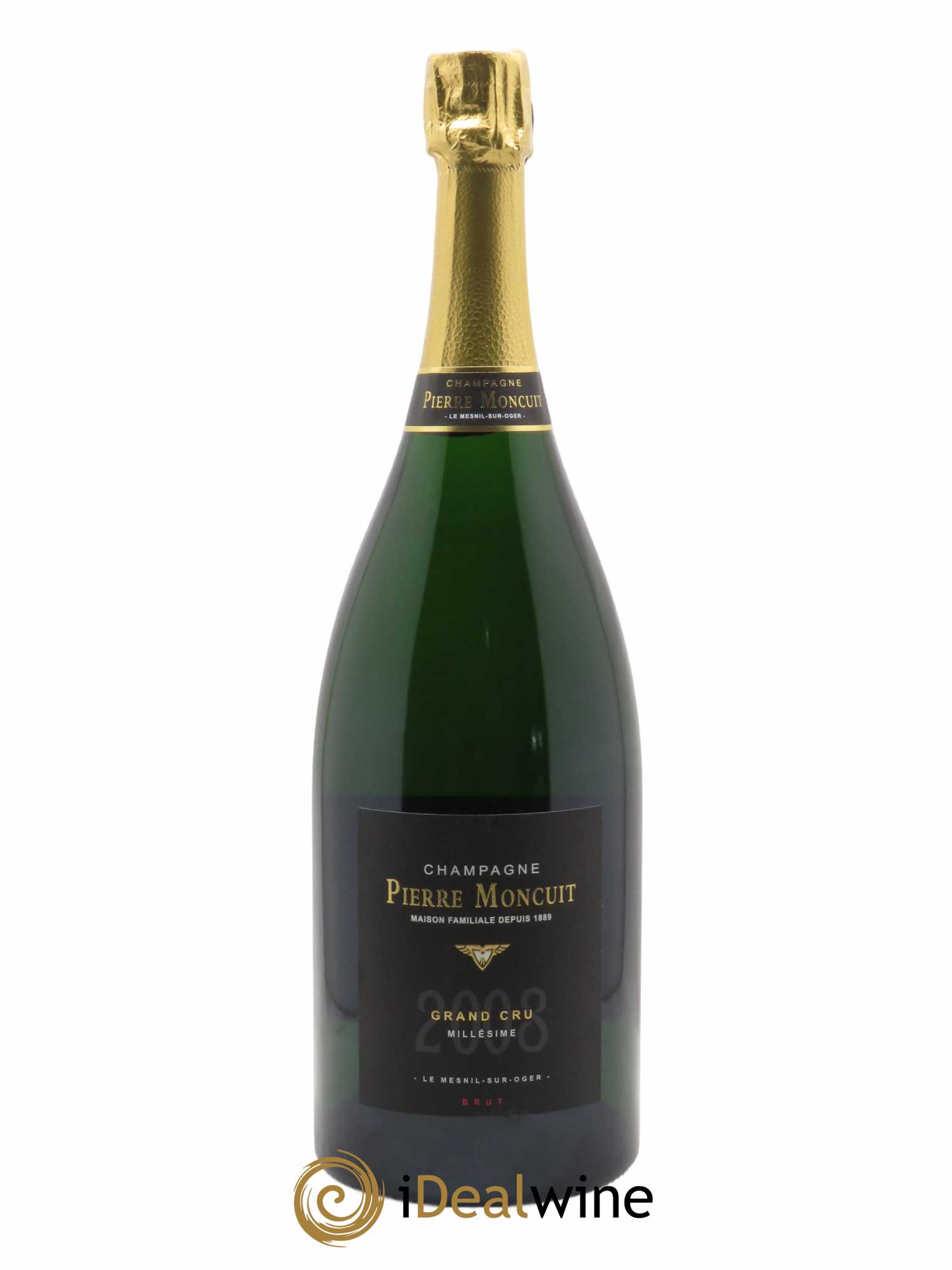 Blanc de Blancs Grand Cru Brut Millésimé Pierre Moncuit 2008 - Lot de 1 magnum - 0