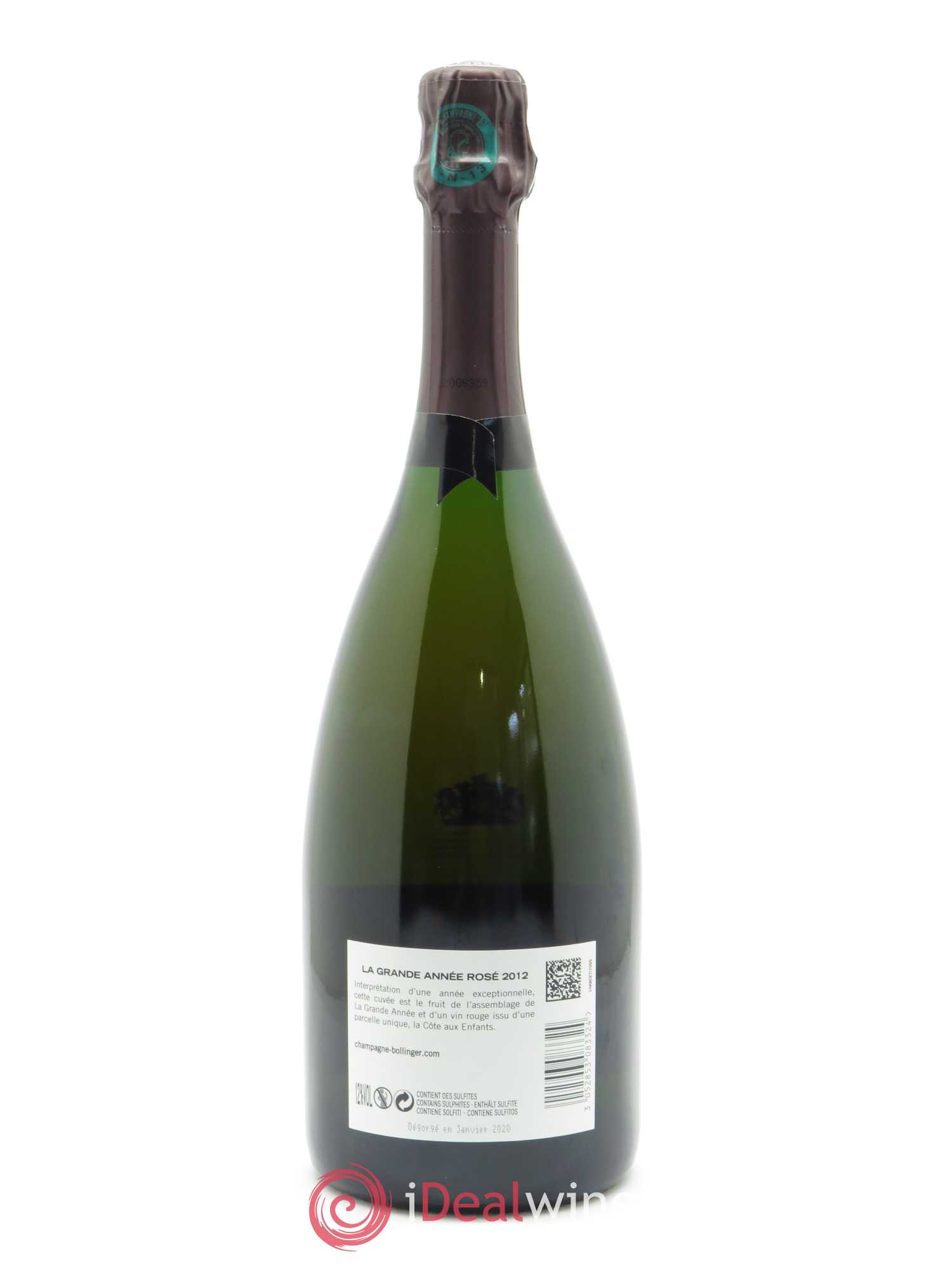 Grande Année Brut Bollinger 2012 - Lot de 1 bouteille - 1
