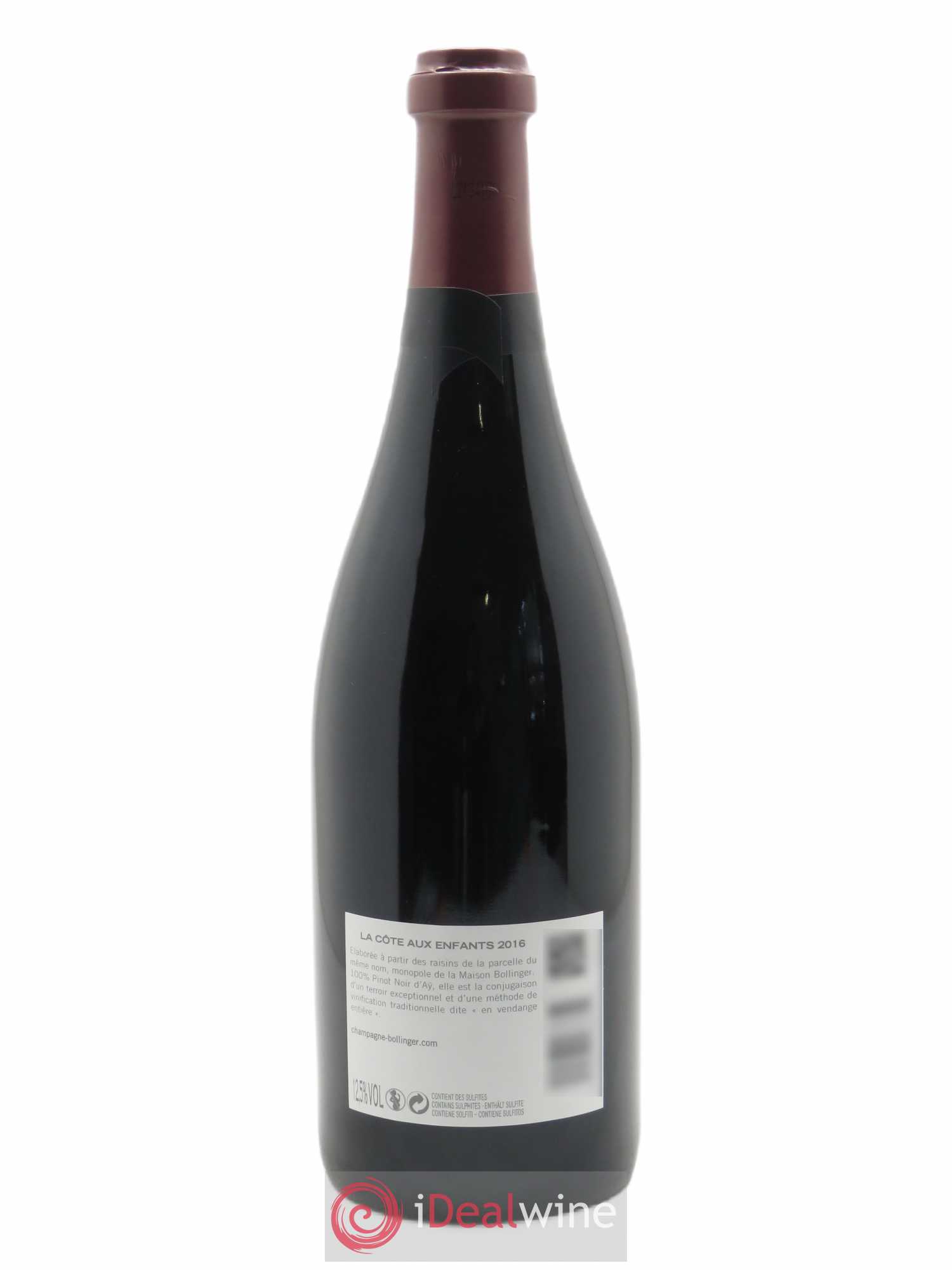 La Côte Aux Enfants Bollinger  2016 - Lot de 1 bouteille - 1