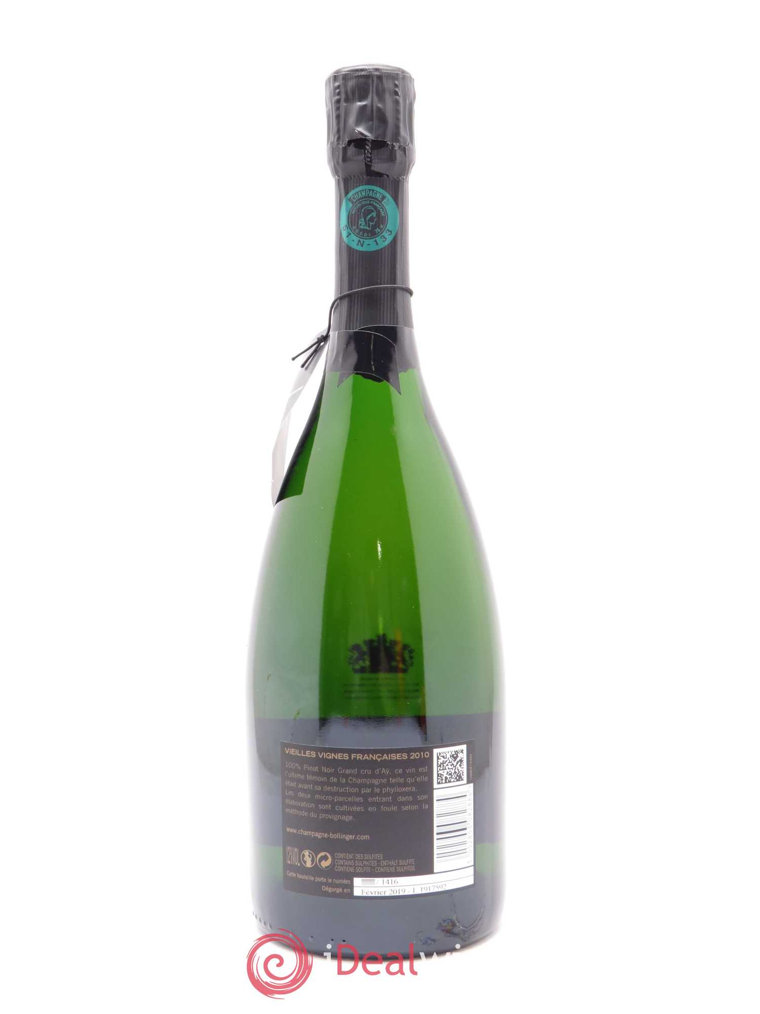 Brut Vieilles Vignes Françaises Bollinger 2010 - Lot of 1 bottle - 2