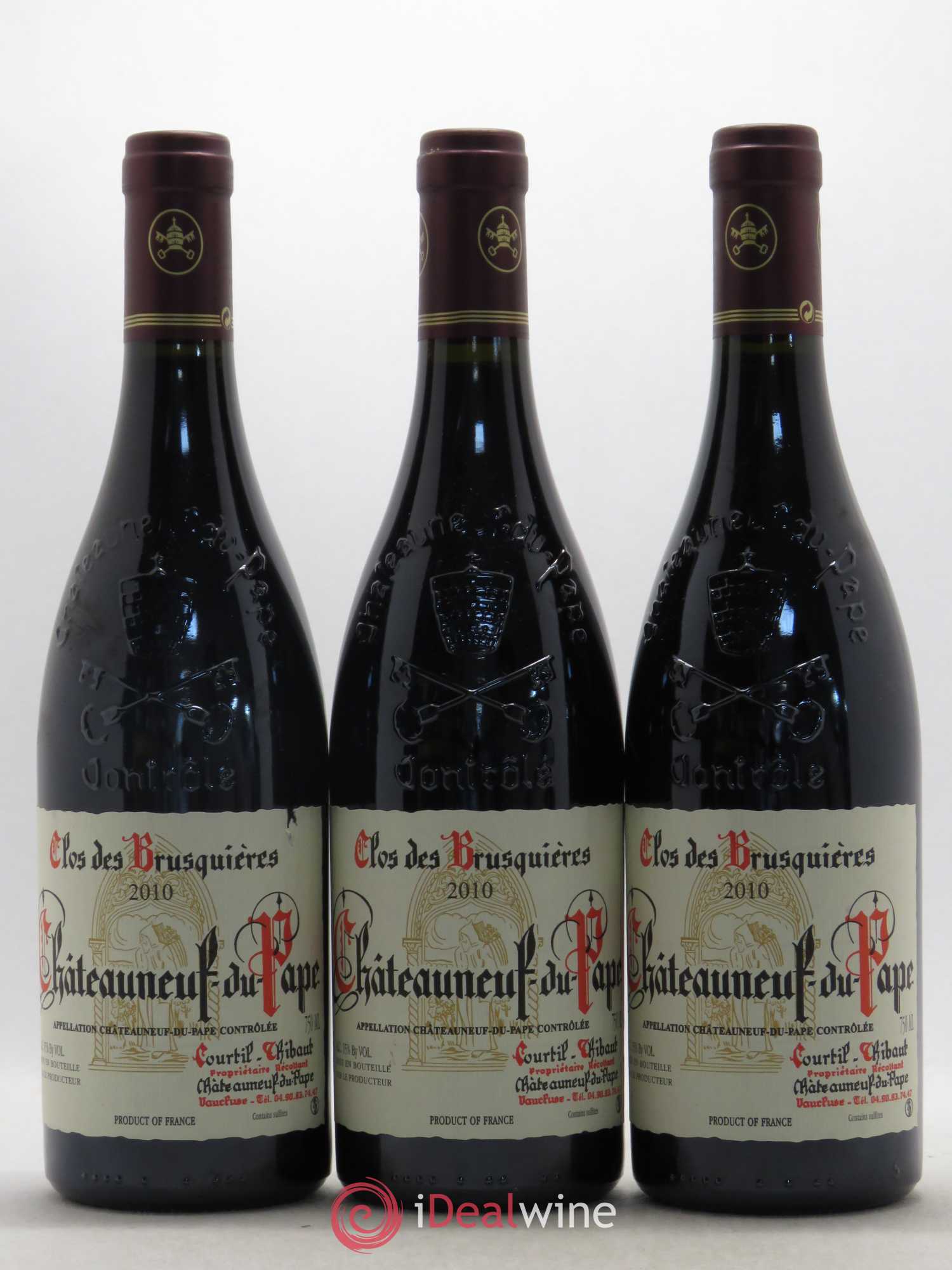 Châteauneuf-du-Pape Clos des Brusquières 2010 - Lot de 3 bouteilles - 0