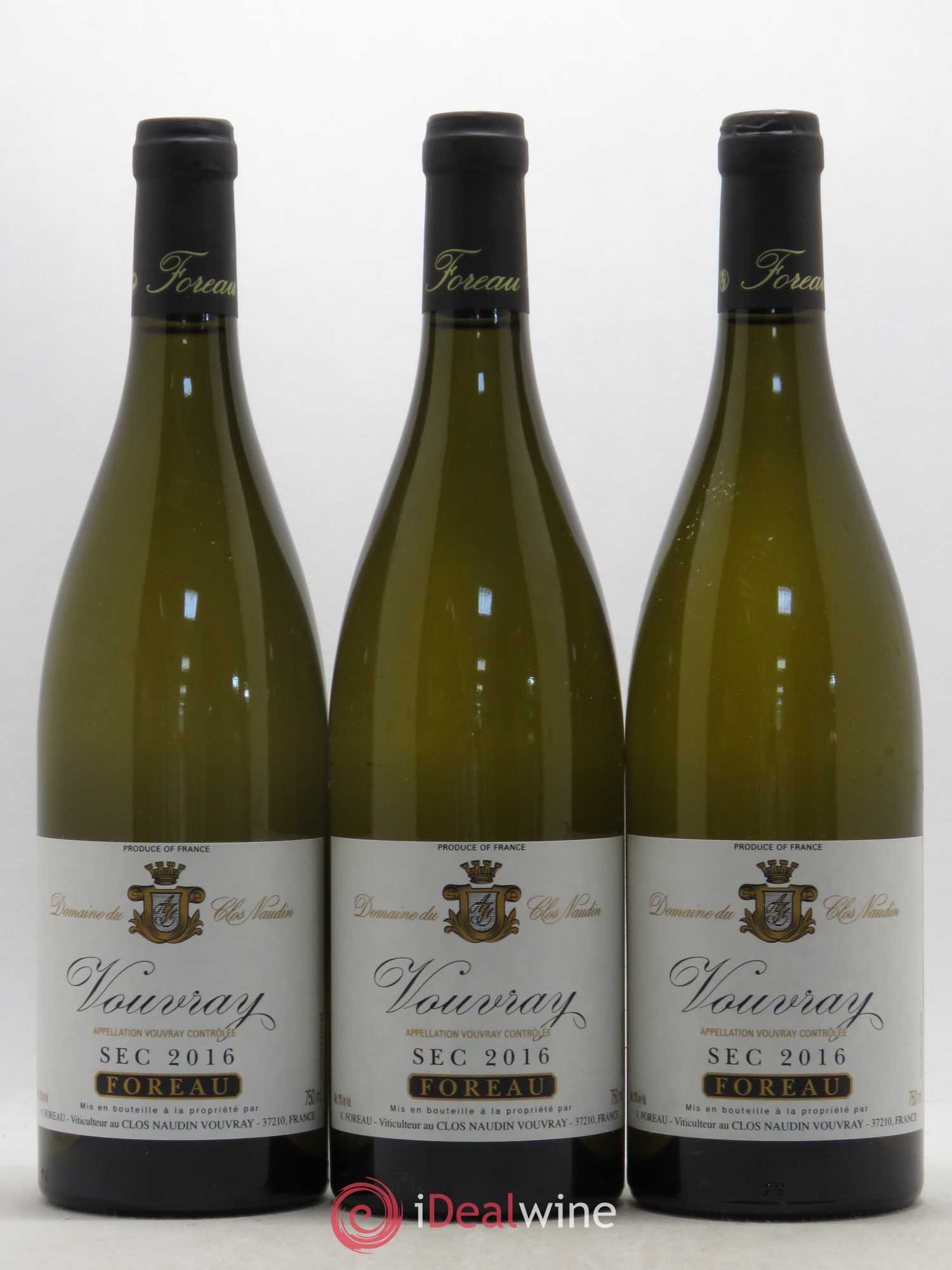 Vouvray Sec Clos Naudin - Philippe Foreau 2016 - Lot de 3 bouteilles - 0