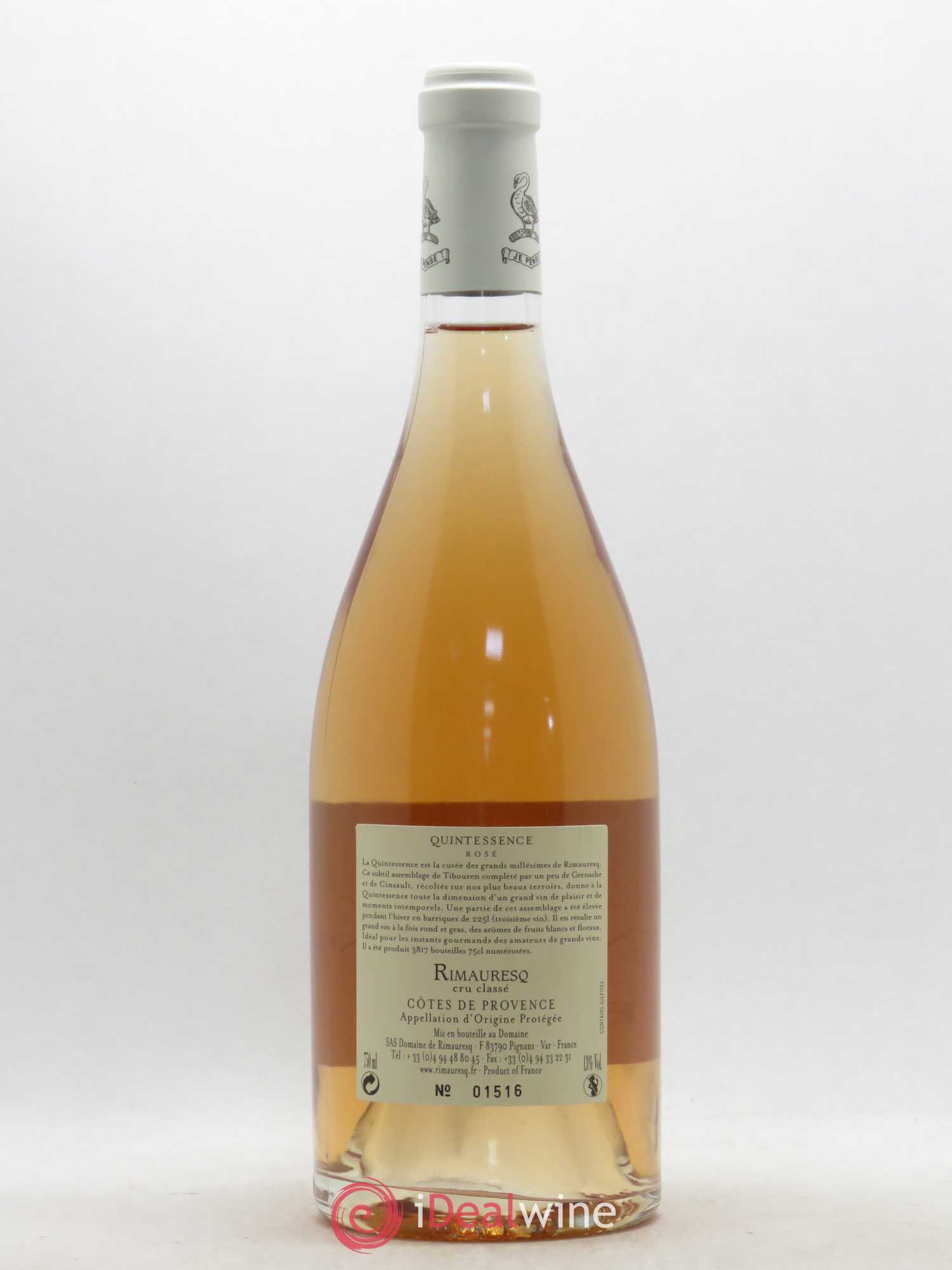 Côtes de Provence Rimauresq Quintessence 2016 - Posten von 1 Flasche - 1