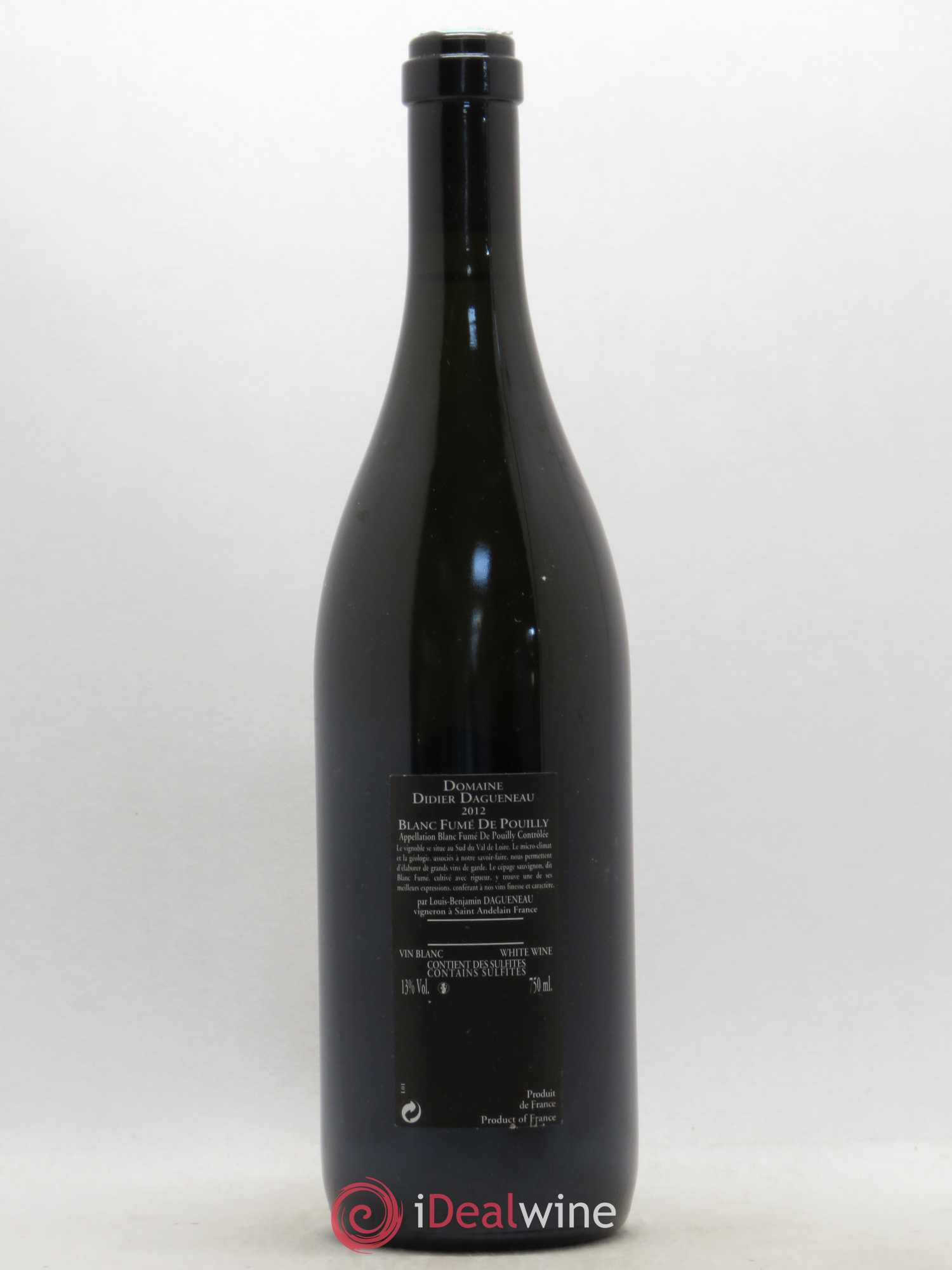 Vin de France (anciennement Pouilly-Fumé) Silex Dagueneau (Domaine Didier - Louis-Benjamin) 2012 - Lot de 1 bouteille - 1