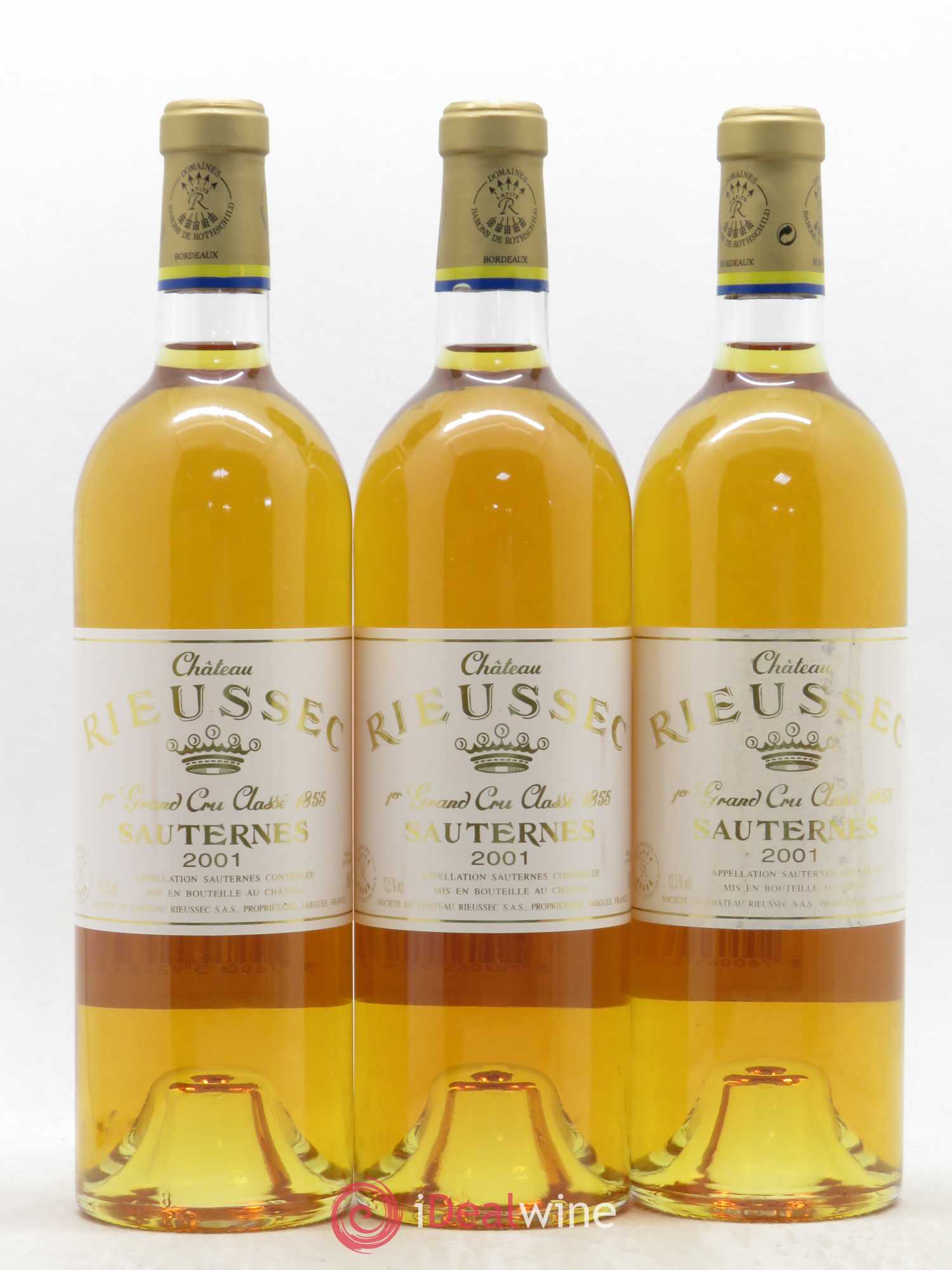 Château Rieussec 1er Grand Cru Classé 2001 - Lotto di 3 bottiglie - 0