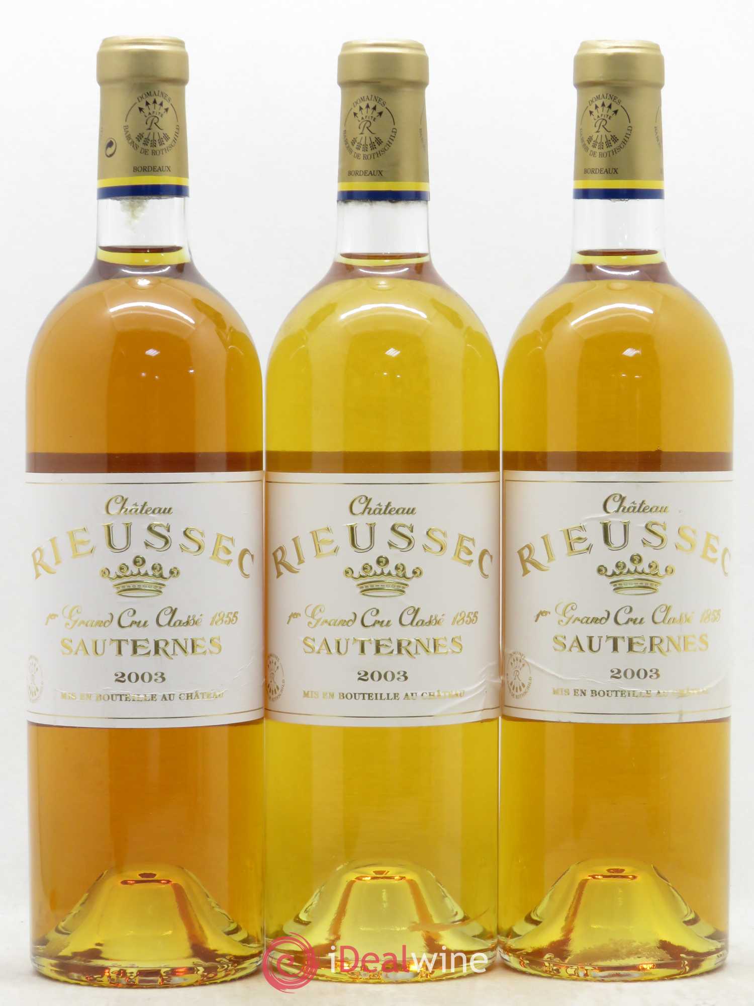 Château Rieussec 1er Grand Cru Classé 2003 - Lotto di 3 bottiglie - 0
