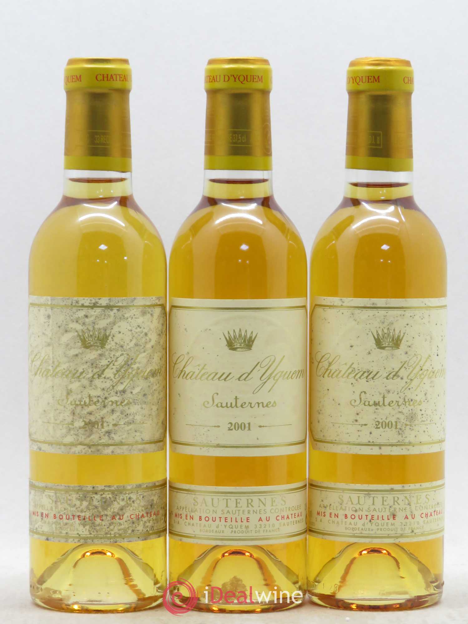 Château d' Yquem 1er Cru Classé Supérieur 2001 - Posten von 3 Demi-Flaschen - 0