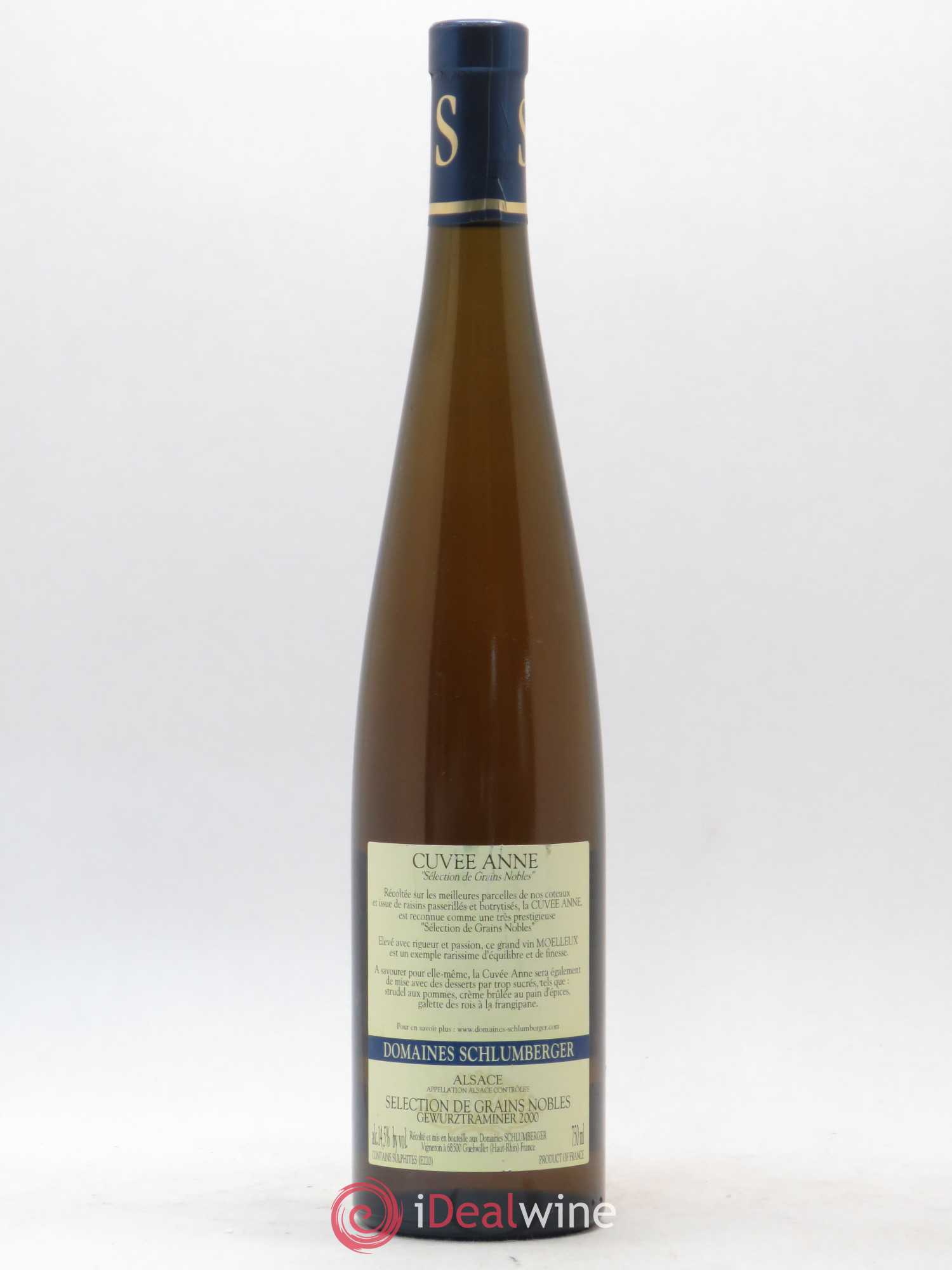 Gewurztraminer Sélection de Grains Nobles Cuvée Anne Domaines Schlumberger 2000 - Lotto di 1 bottiglia - 1