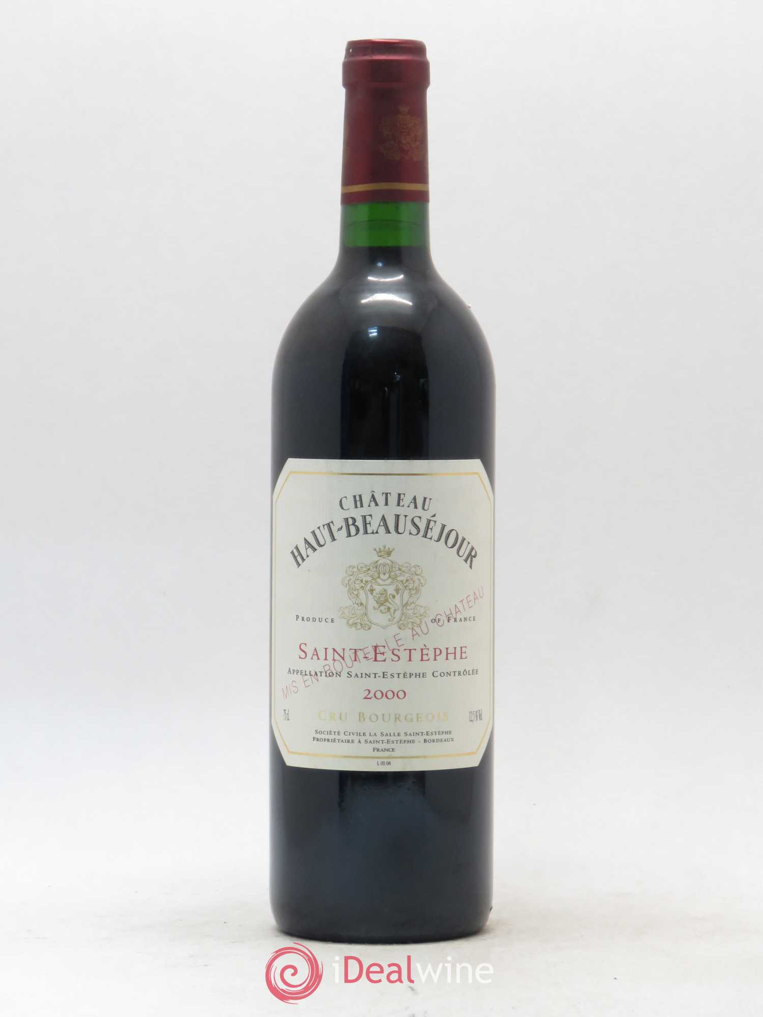 Château Haut Beauséjour Cru Bourgeois (sans prix de réserve) 2000 - Lot de 1 bouteille - 0