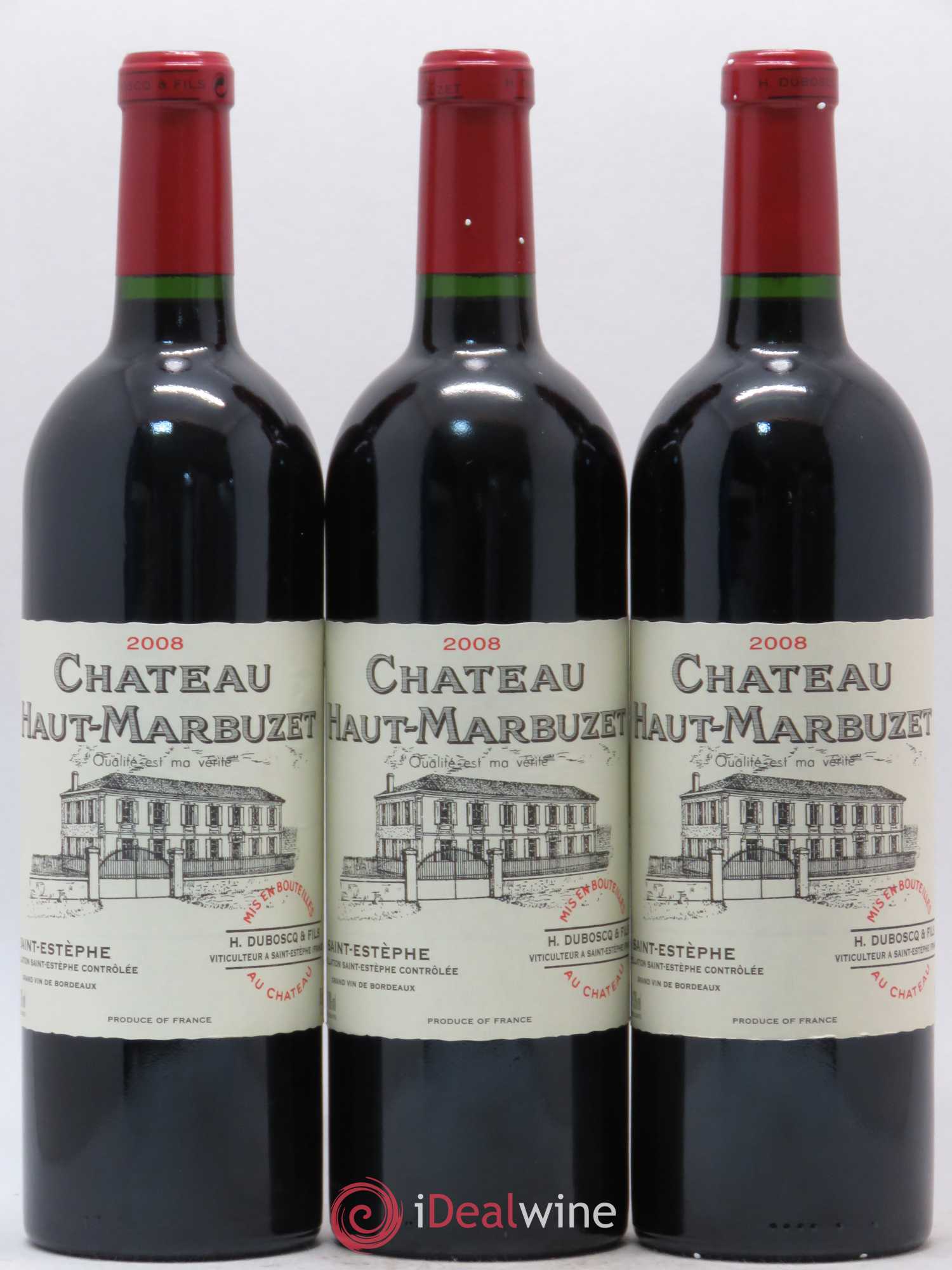 Château Haut Marbuzet 2008 - Lot de 12 bouteilles - 1
