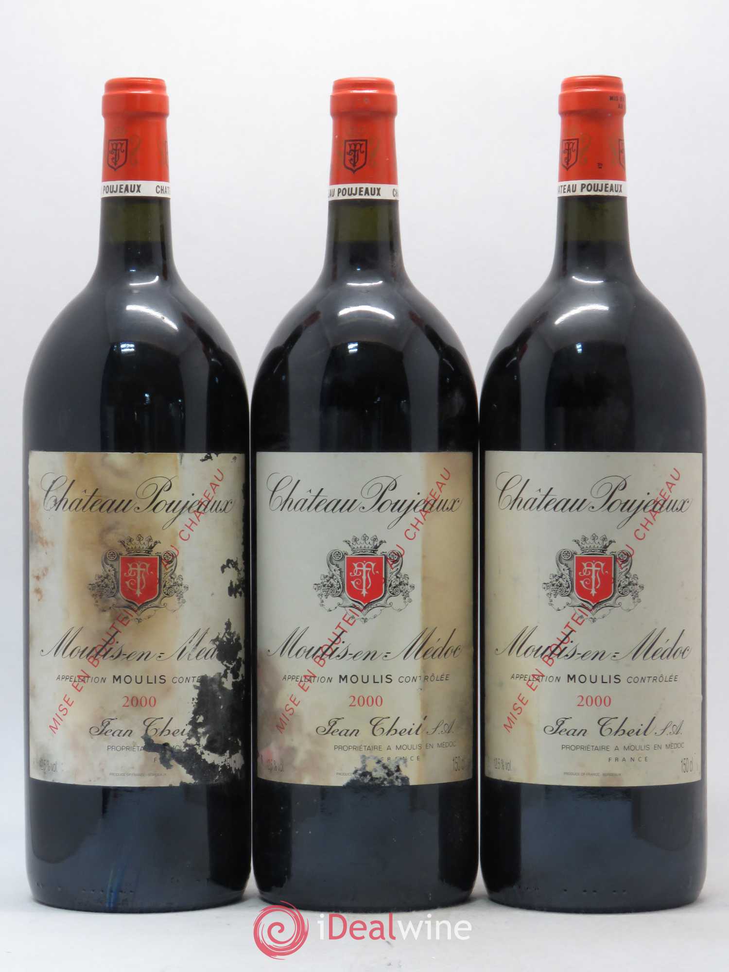 Château Poujeaux 2000 - Lot de 3 magnums - 0