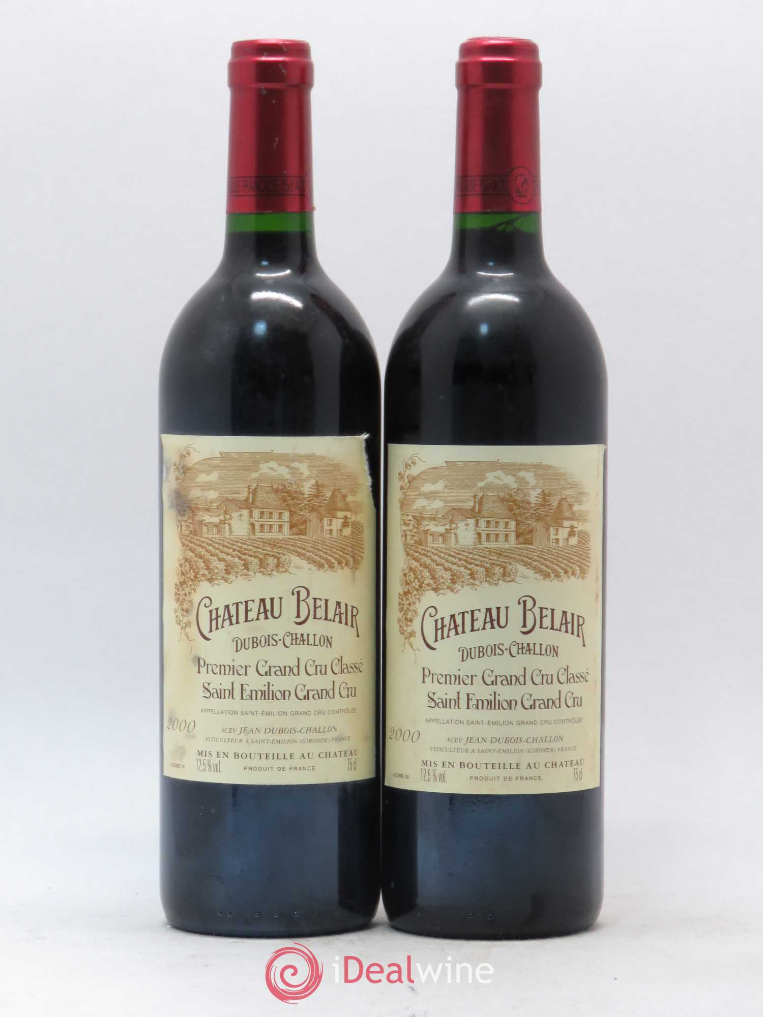 Château Belair (Belair-Monange) 1er Grand Cru Classé B 2000 - Lot de 2 bouteilles - 0