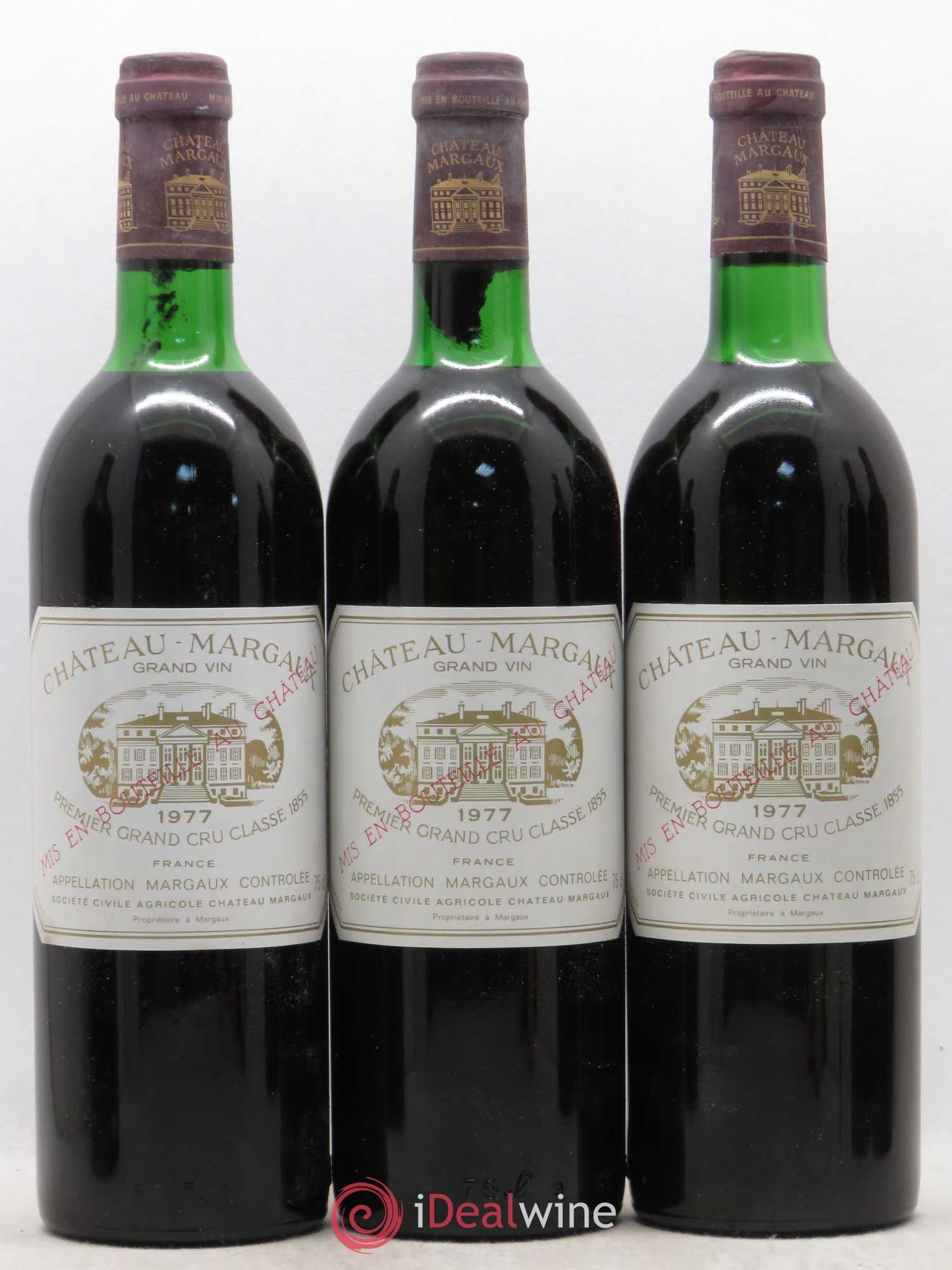 Château Margaux 1er Grand Cru Classé 1977 - Lot de 6 bouteilles - 1