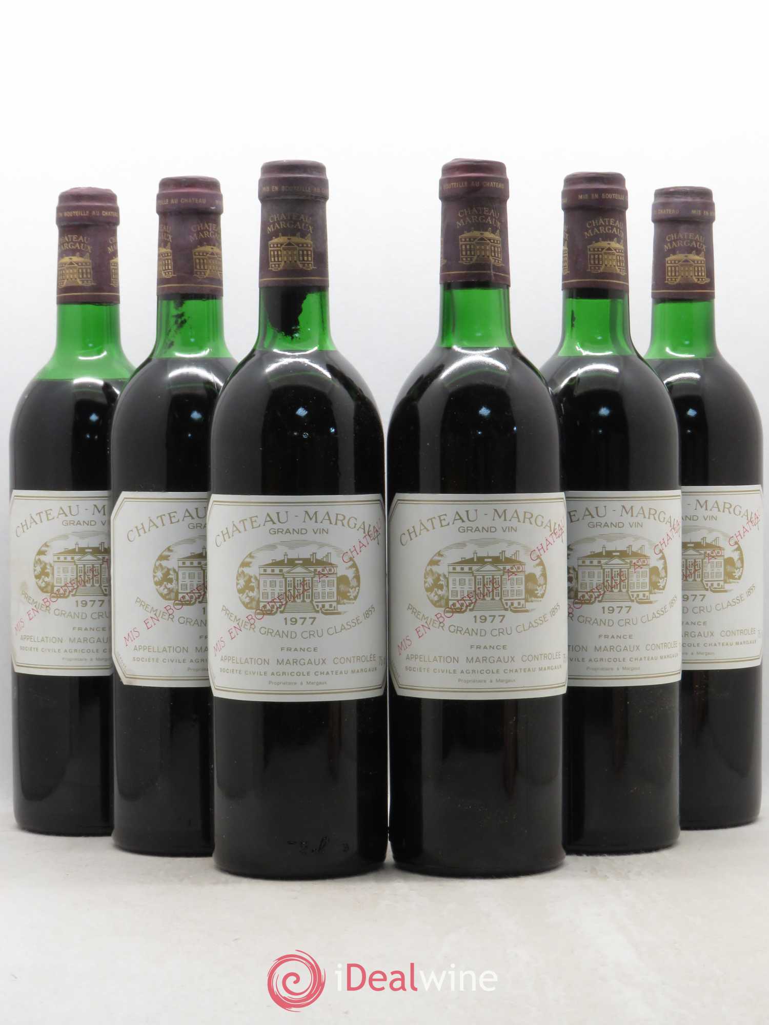 Château Margaux 1er Grand Cru Classé 1977 - Lot de 6 bouteilles - 0