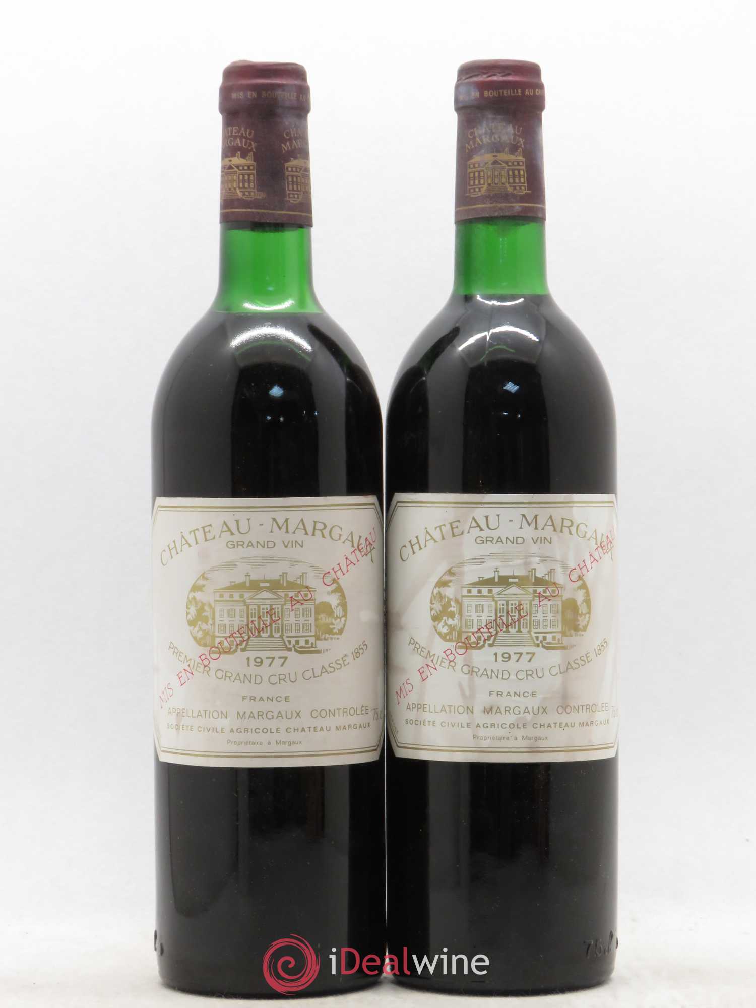 Château Margaux 1er Grand Cru Classé 1977 - Lot de 2 bouteilles - 0