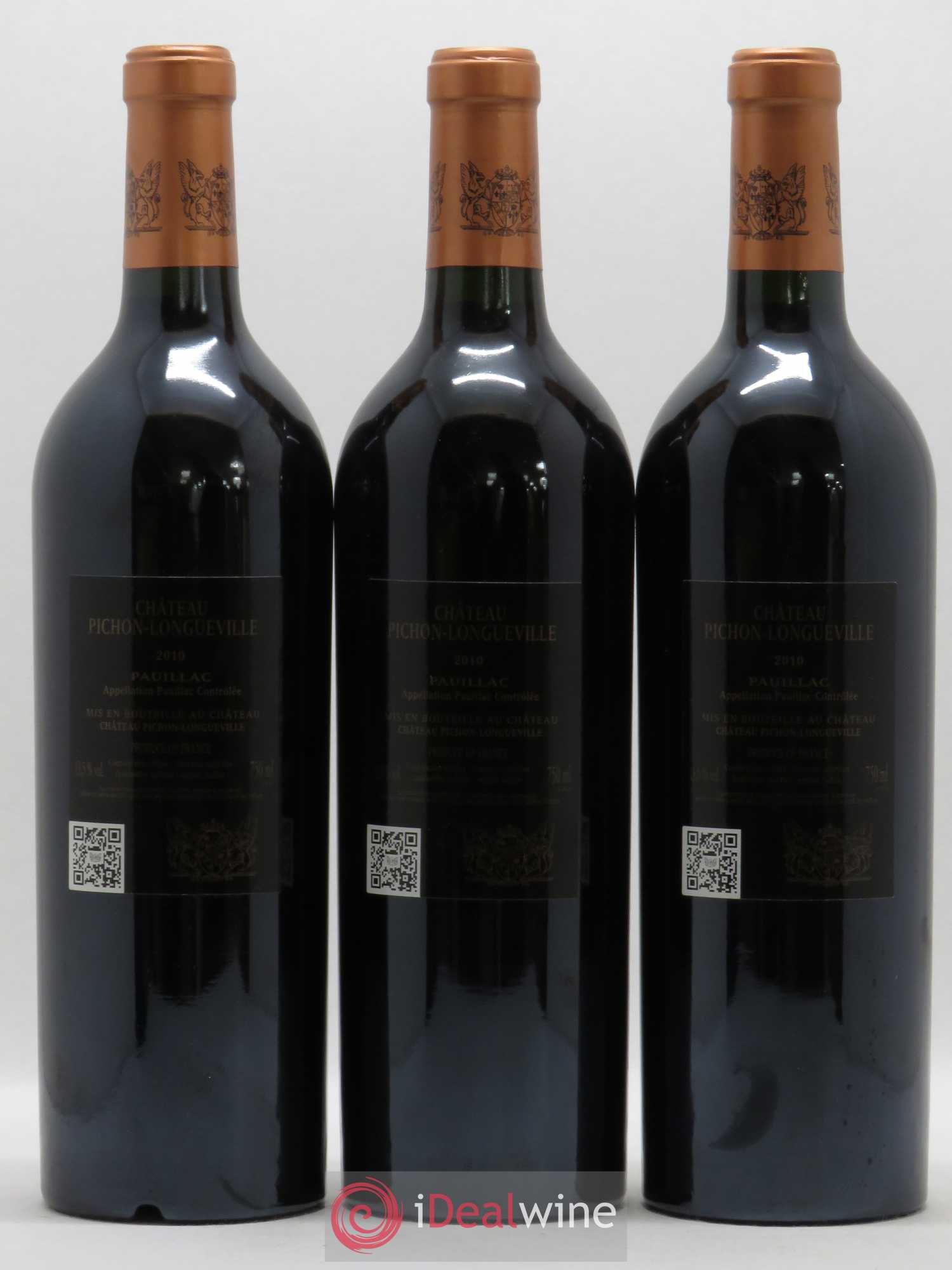 Pichon Longueville Baron 2ème Grand Cru Classé 2010 - Lot de 3 bouteilles - 1