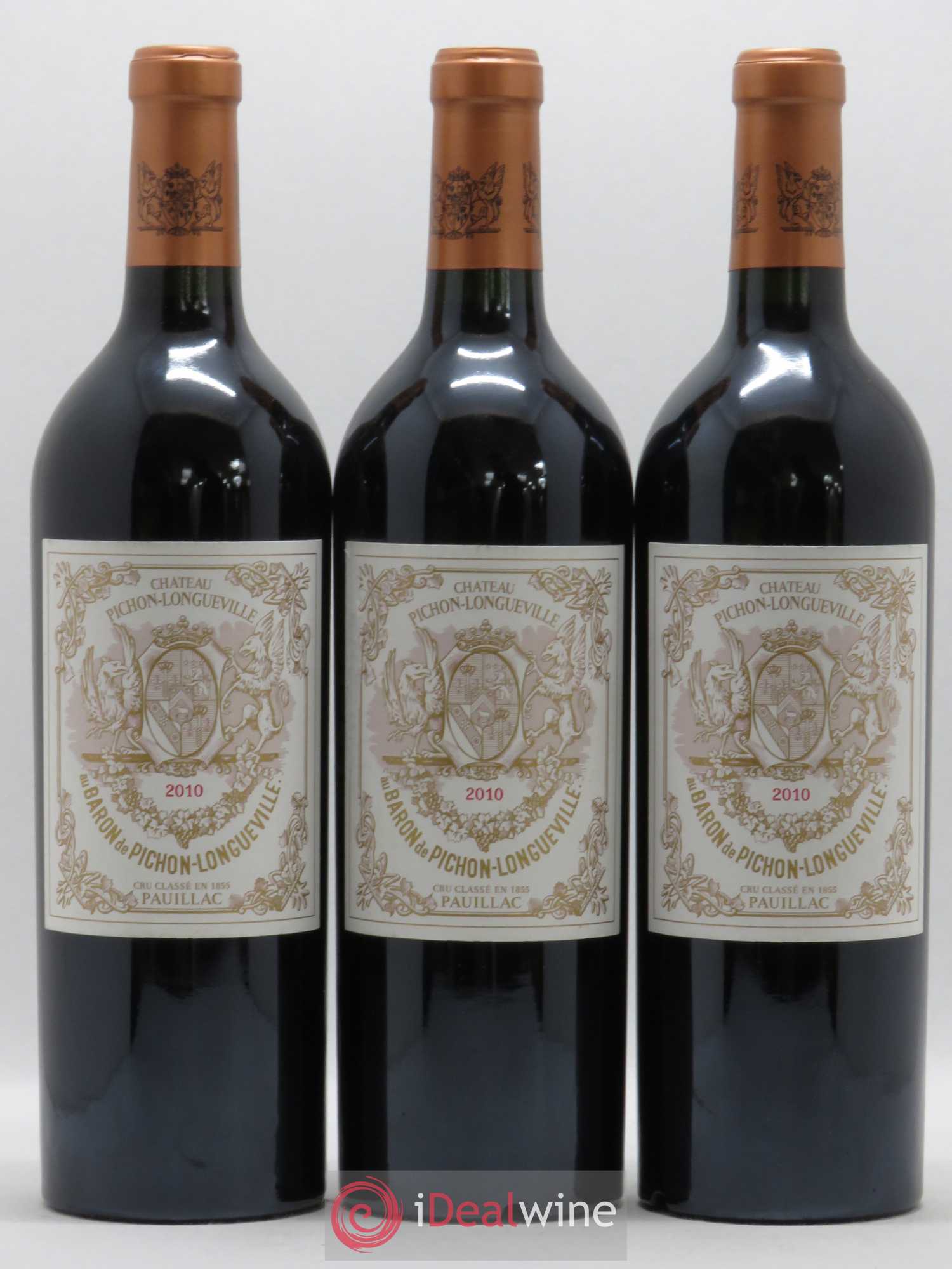 Pichon Longueville Baron 2ème Grand Cru Classé 2010 - Lot de 3 bouteilles - 0