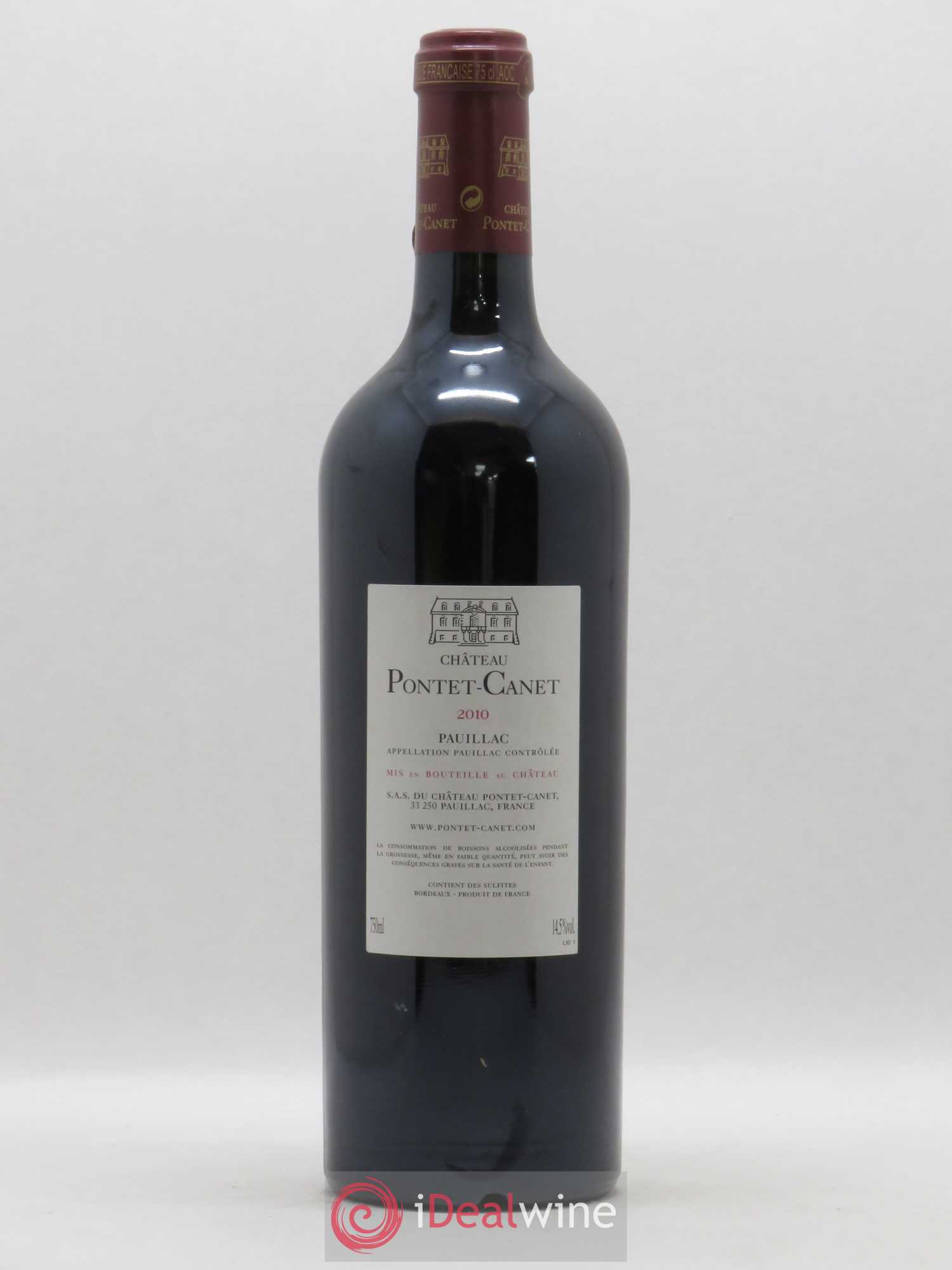 Château Pontet Canet 5ème Grand Cru Classé 2010 - Lot de 1 bouteille - 1