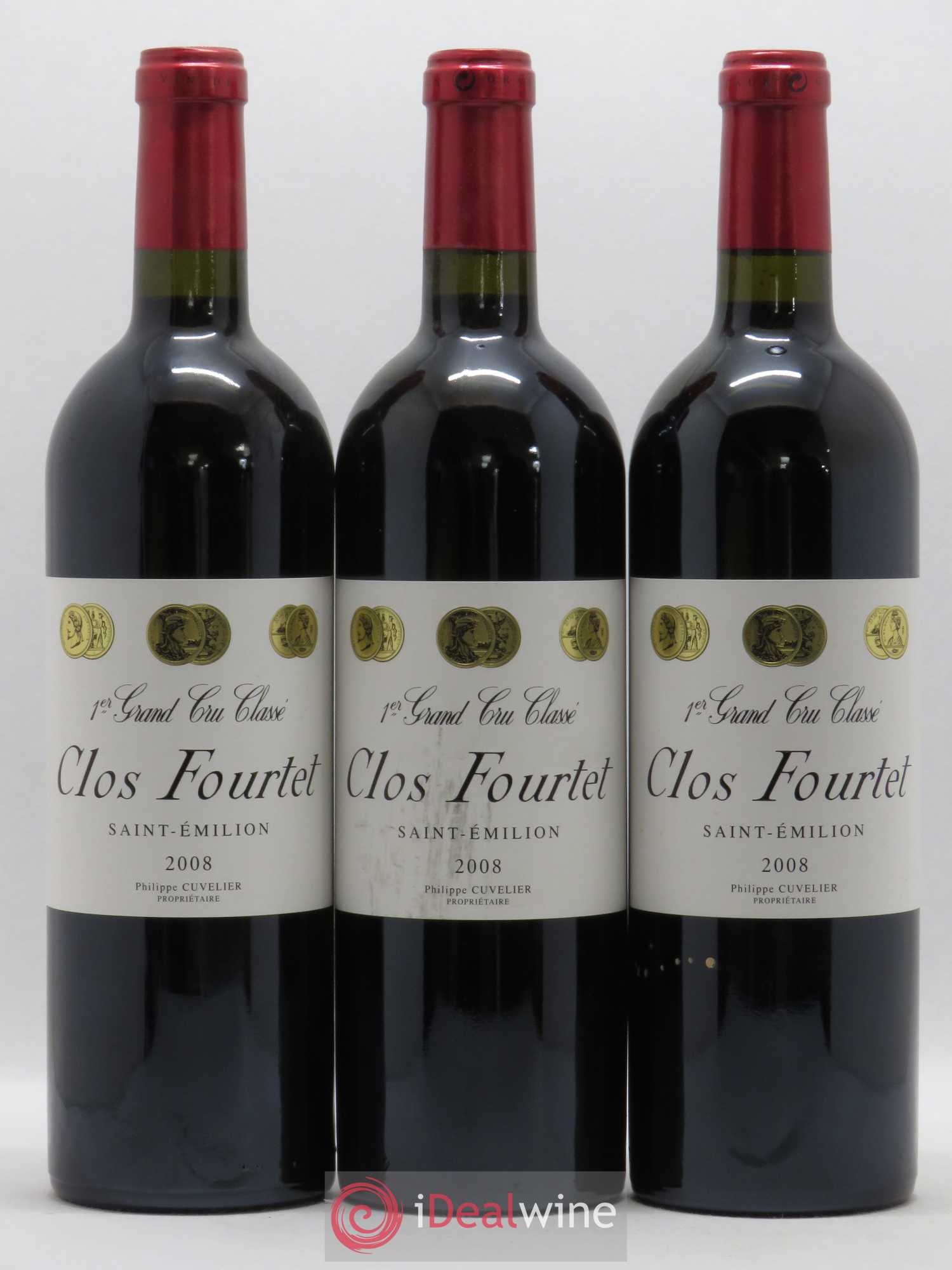 Clos Fourtet 1er Grand Cru Classé B 2008 - Lot de 3 bouteilles - 0