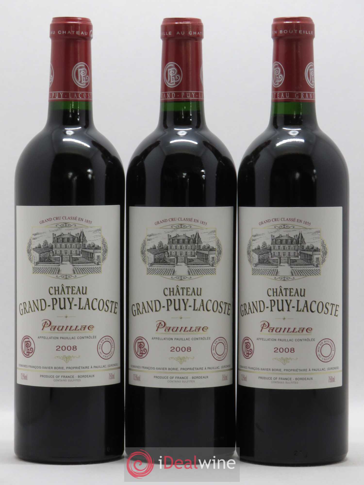 Château Grand Puy Lacoste 5ème Grand Cru Classé 2008 - Lot de 6 bouteilles - 1