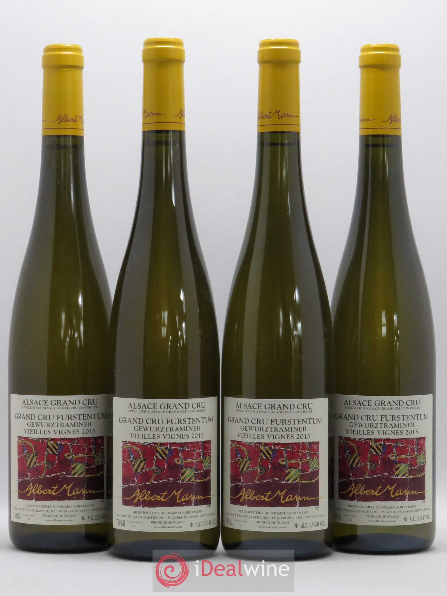 Alsace Gewurztraminer Grand Cru Furstentum Vieilles Vignes Albert Mann 2015 - Lot de 4 bouteilles - 0