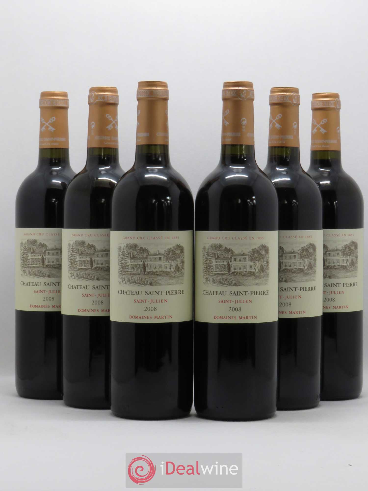 Château Saint-Pierre 4ème Grand Cru Classé 2008 - Lot de 6 bouteilles - 0