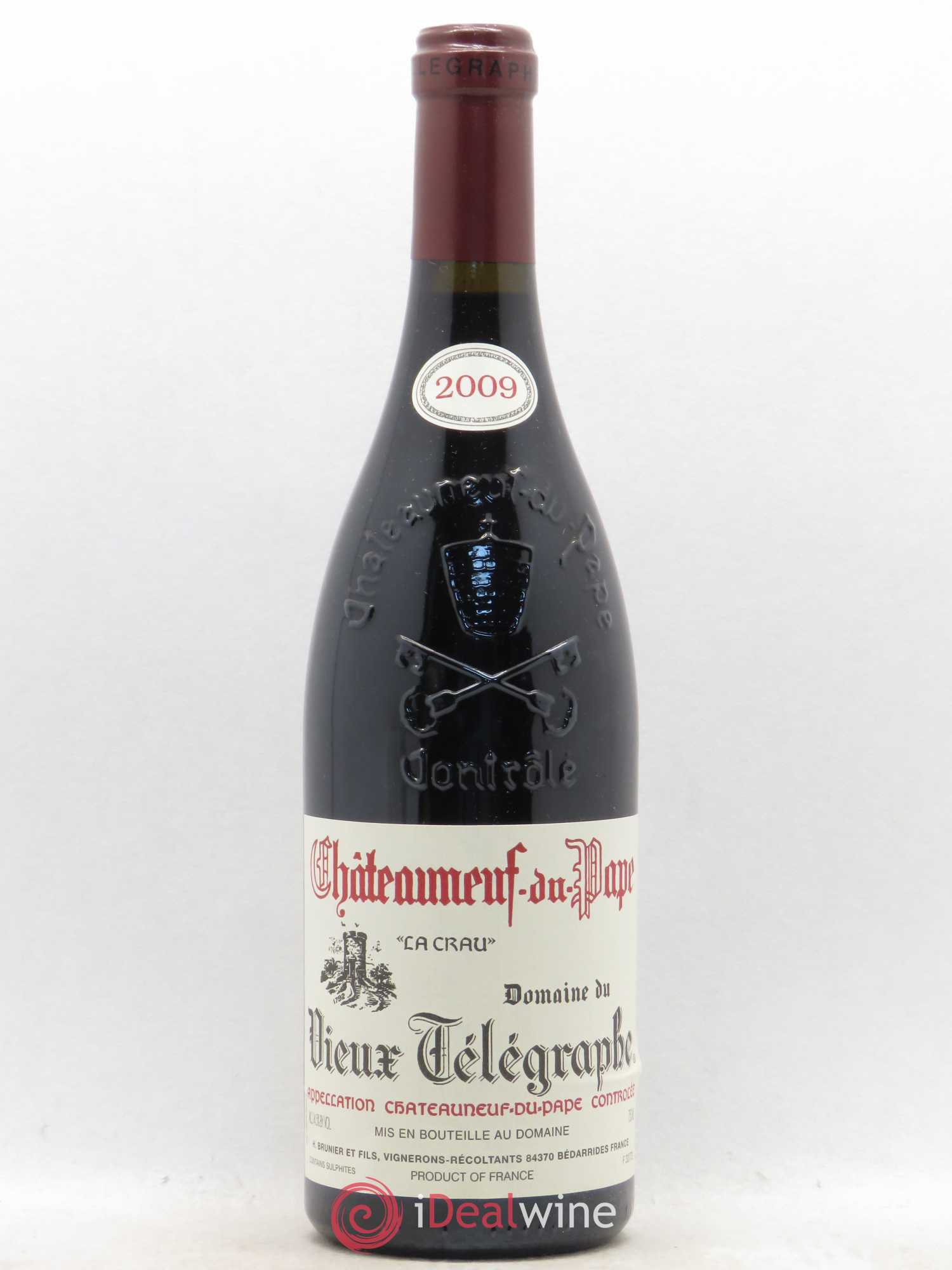 Châteauneuf-du-Pape Vieux Télégraphe (Domaine du) Vignobles Brunier 2009 - Lot de 1 bouteille - 0