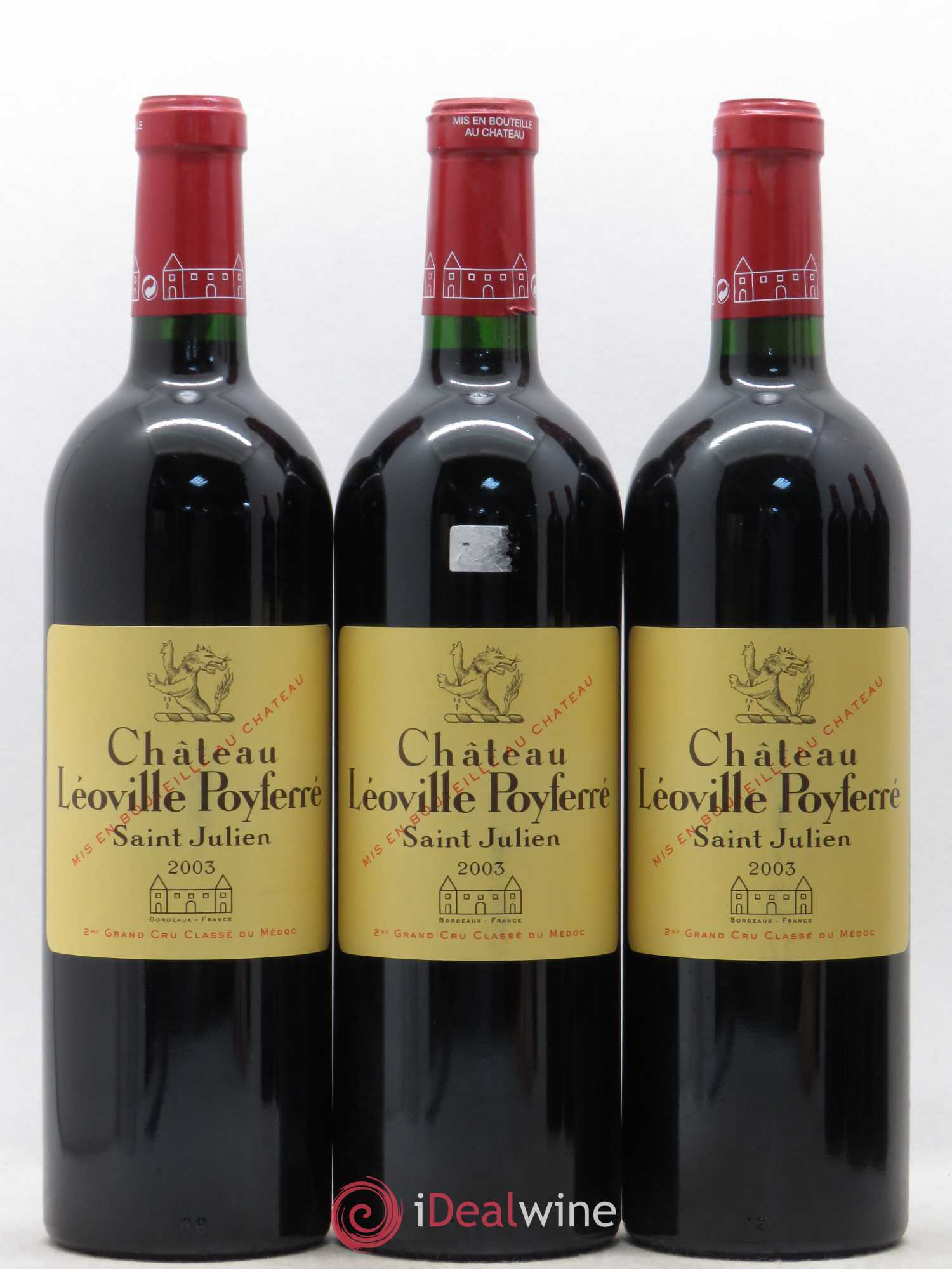 Château Léoville Poyferré 2ème Grand Cru Classé 2003 - Lot de 6 bouteilles - 1