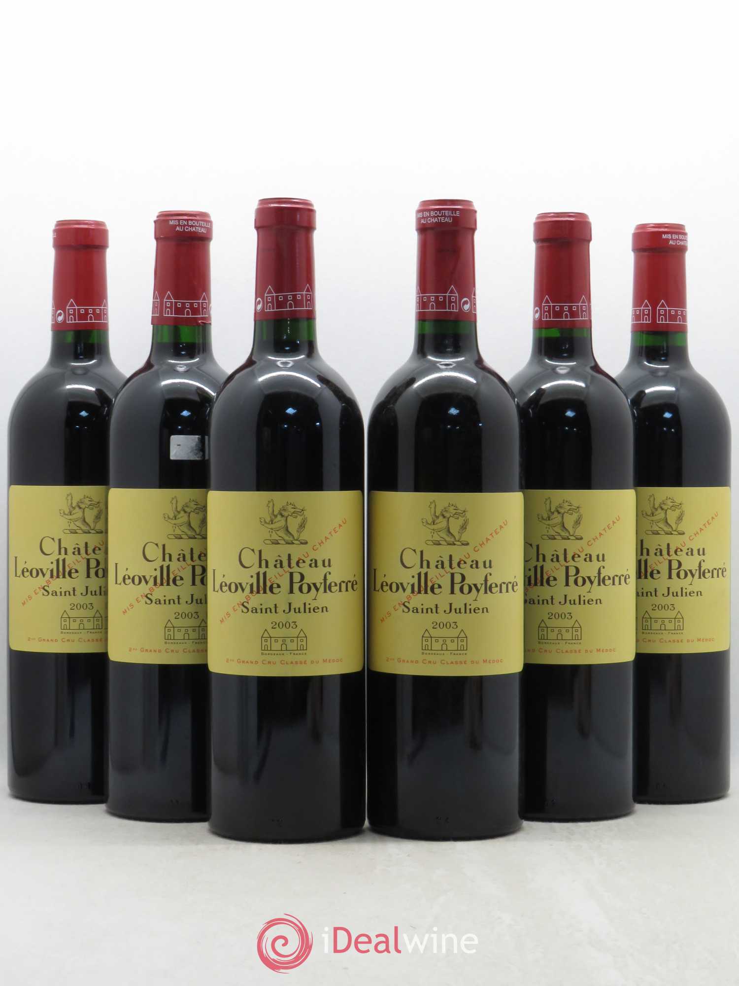 Château Léoville Poyferré 2ème Grand Cru Classé 2003 - Lot de 6 bouteilles - 0