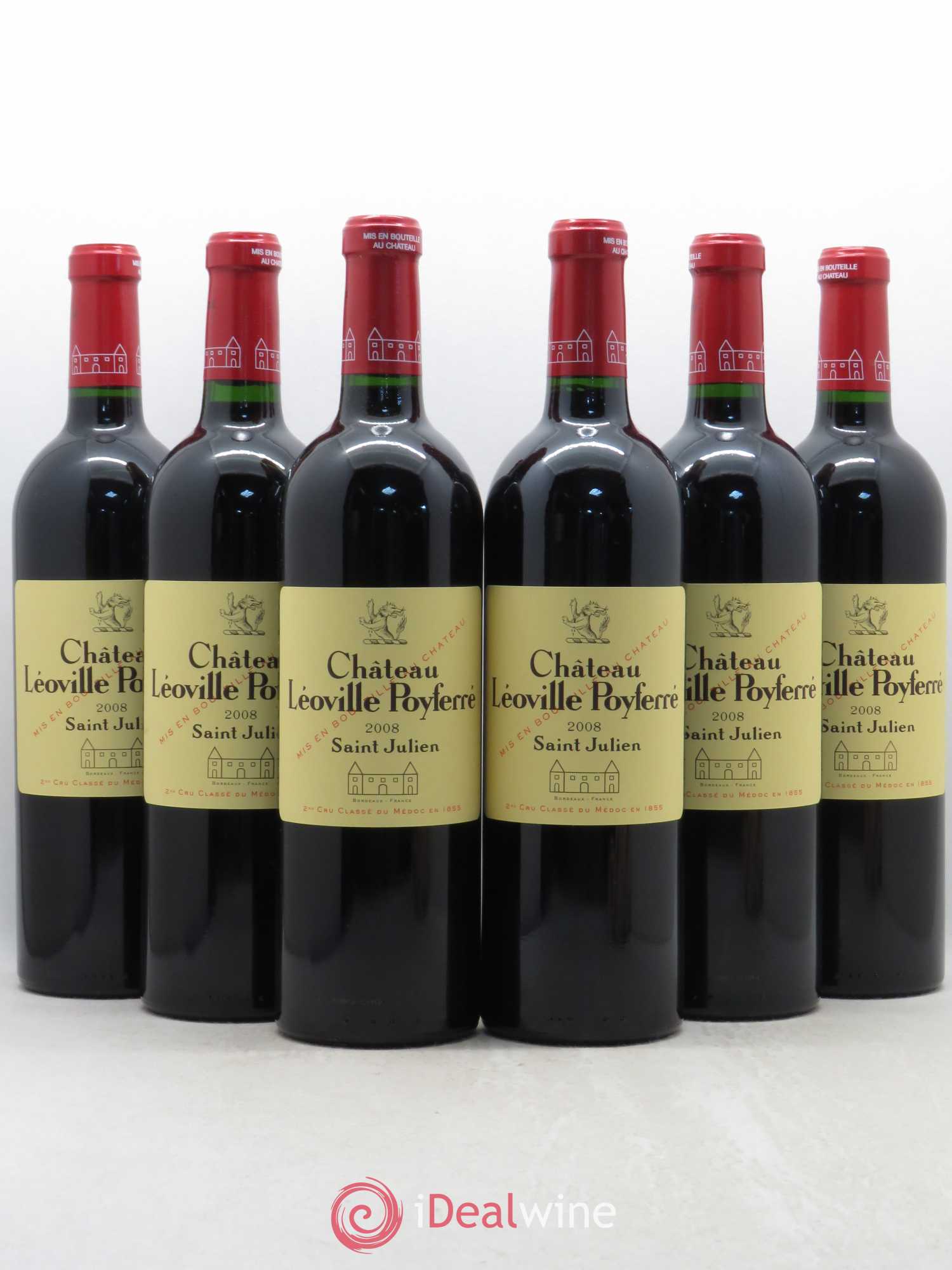 Château Léoville Poyferré 2ème Grand Cru Classé 2008 - Lot de 6 bouteilles - 0