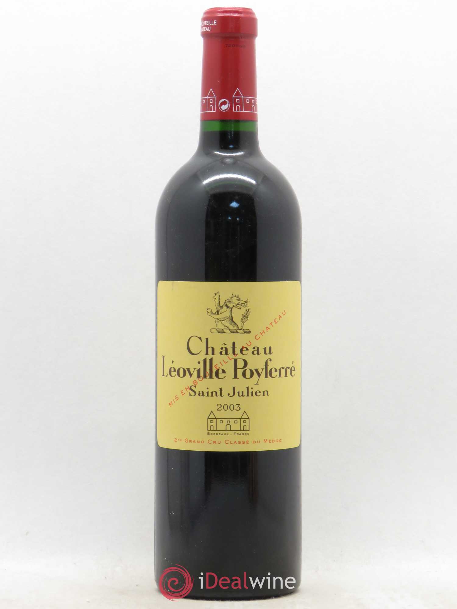 Château Léoville Poyferré 2ème Grand Cru Classé 2003 - Lot de 1 bouteille - 0
