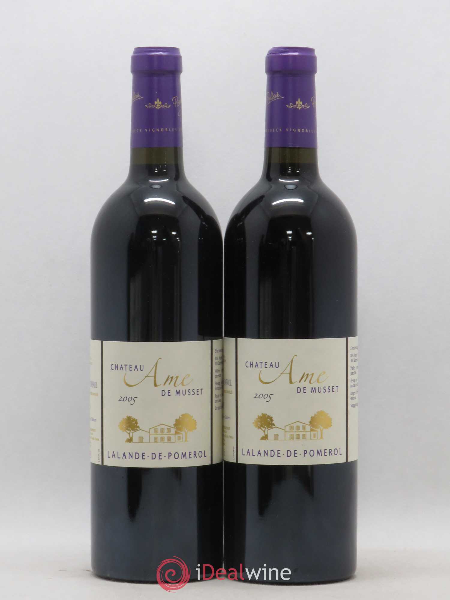 Lalande-de-Pomerol Chateau Ame de Musset 2005 - Posten von 2 Flaschen - 0