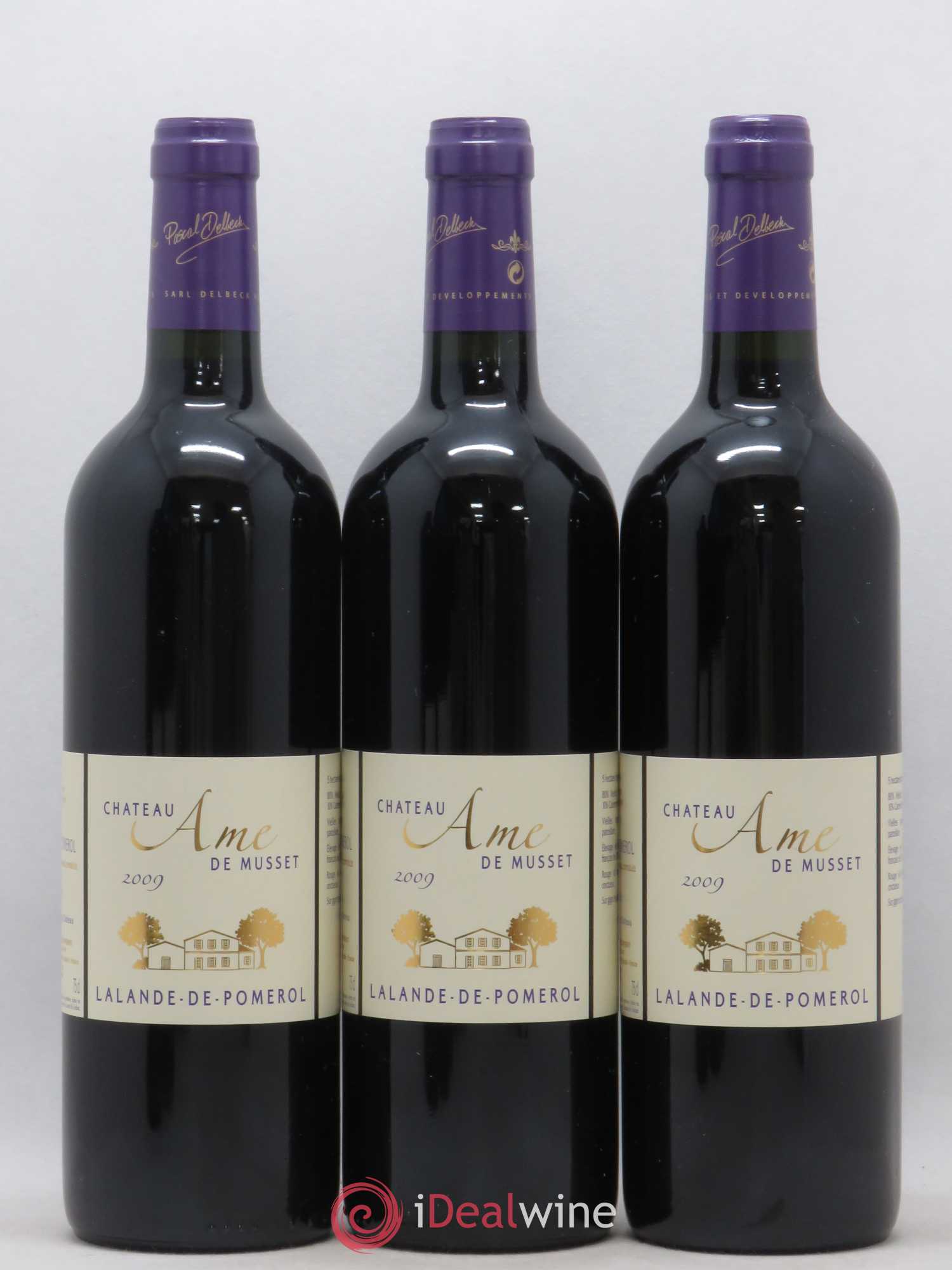 Lalande-de-Pomerol Chateau Ame de Musset 2009 - Posten von 6 Flaschen - 2